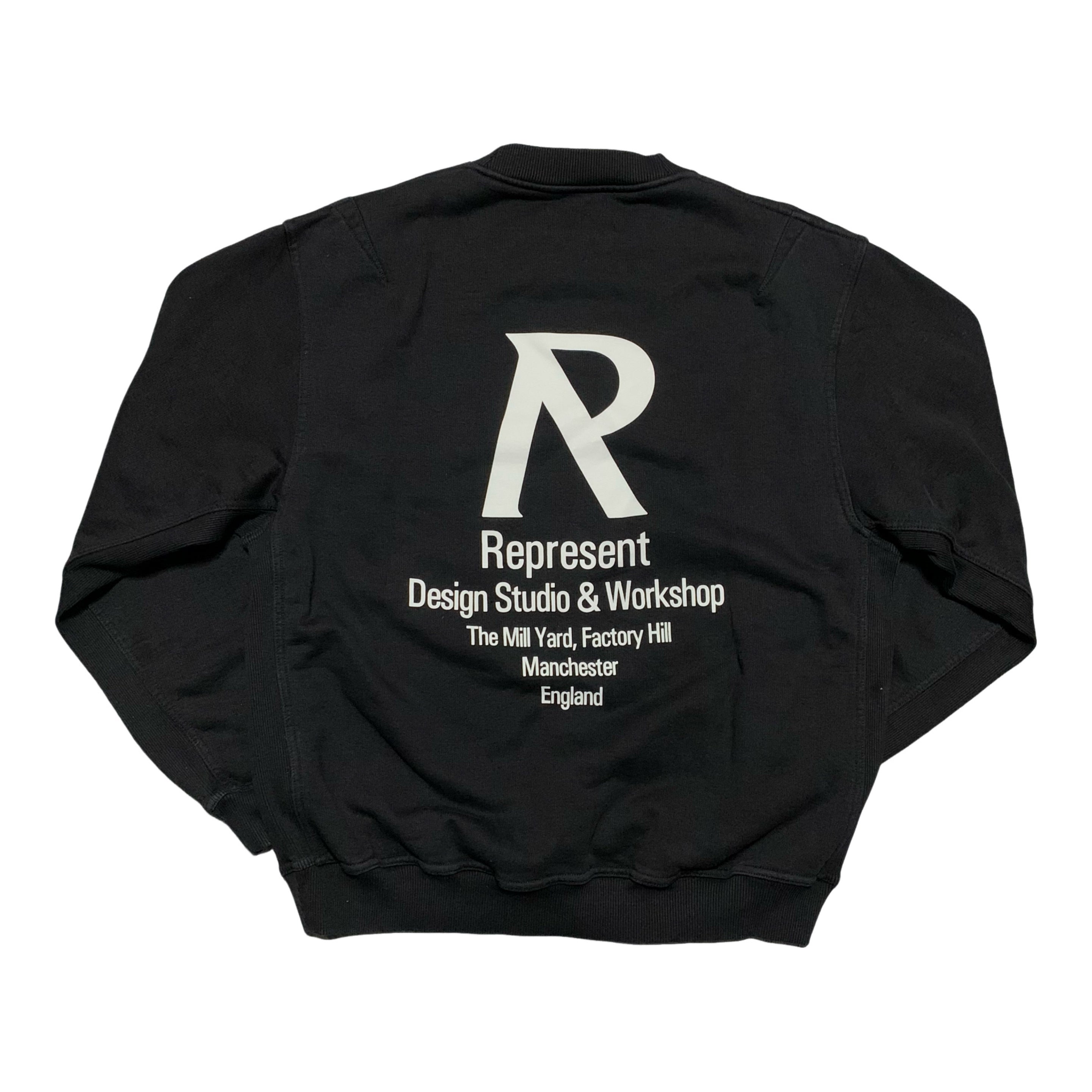Represent Small Design Studio & Workshop Jet Black Sweater Sweatshirt Crewneck