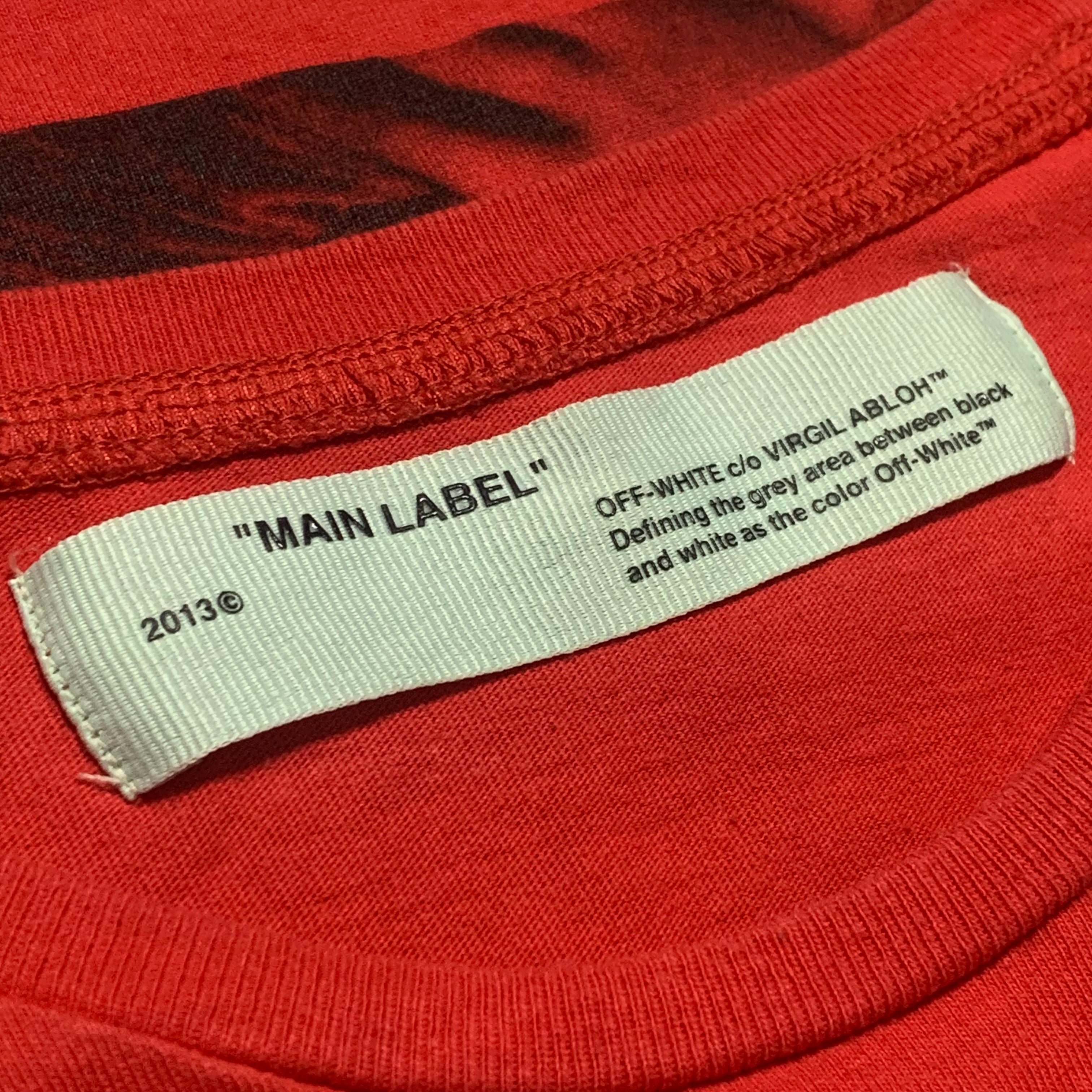 Off White Medium Mona Lisa Red Tee Virgil Abloh