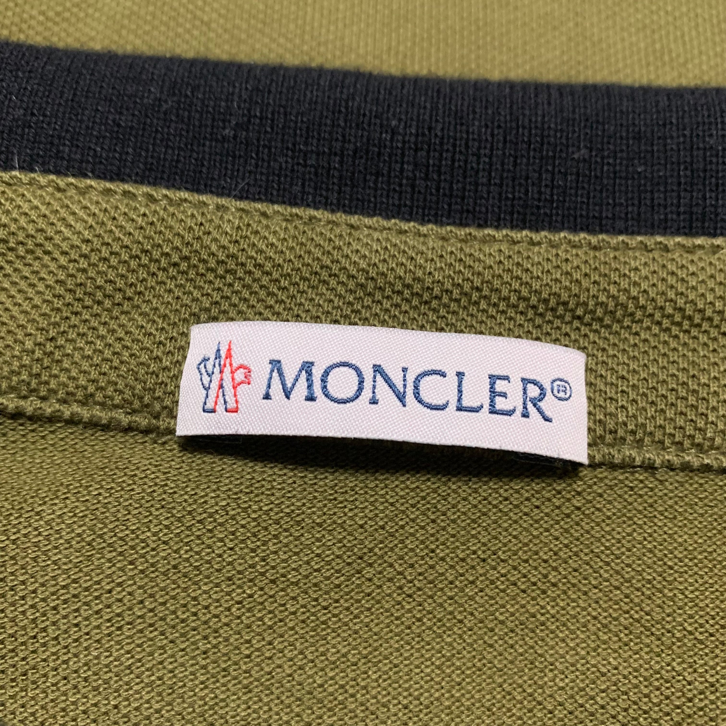 Moncler Small Polo Green Short Sleeve Polo Shirt Tee