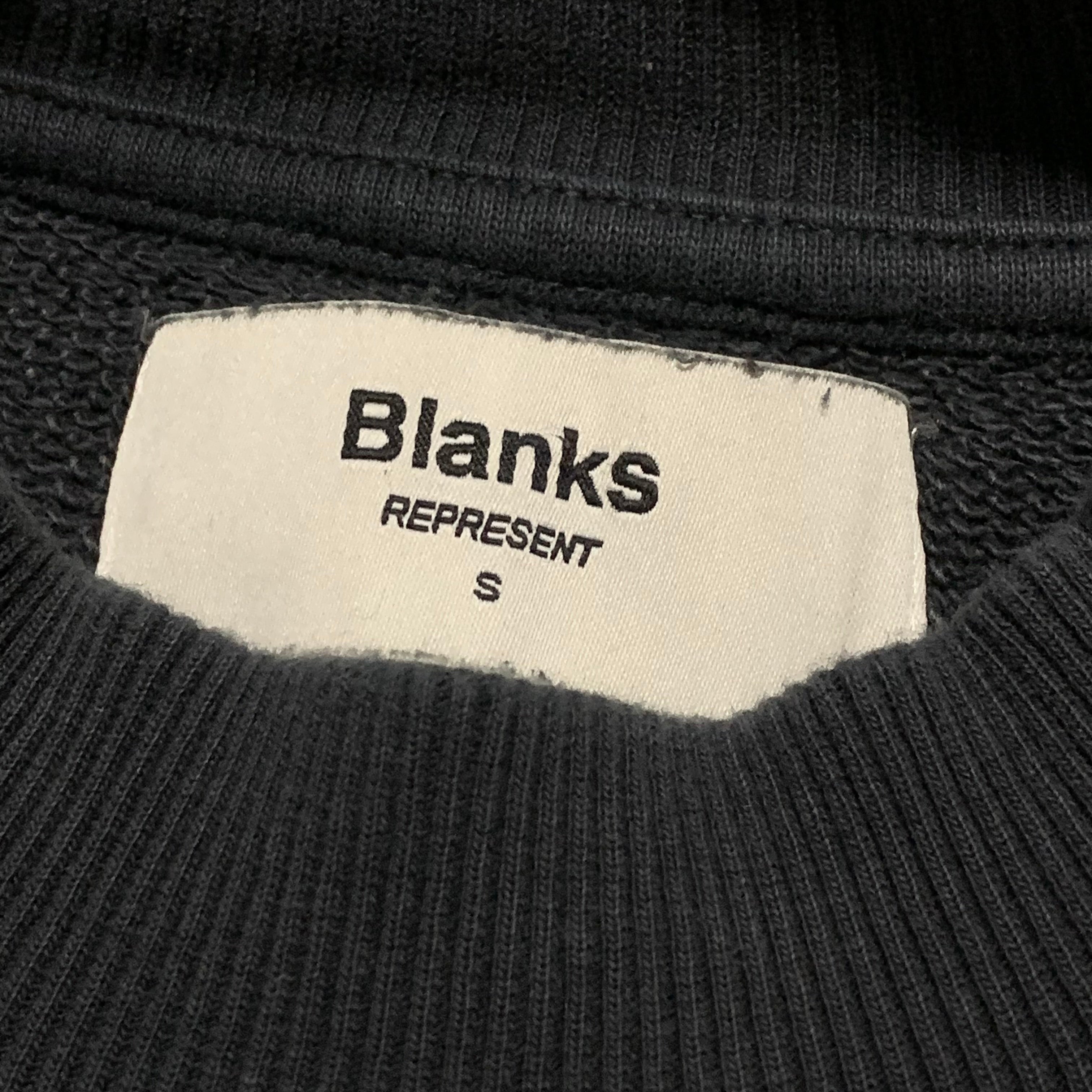 Represent Small Blanks Vintage Black Sweater Sweatshirt Crewneck