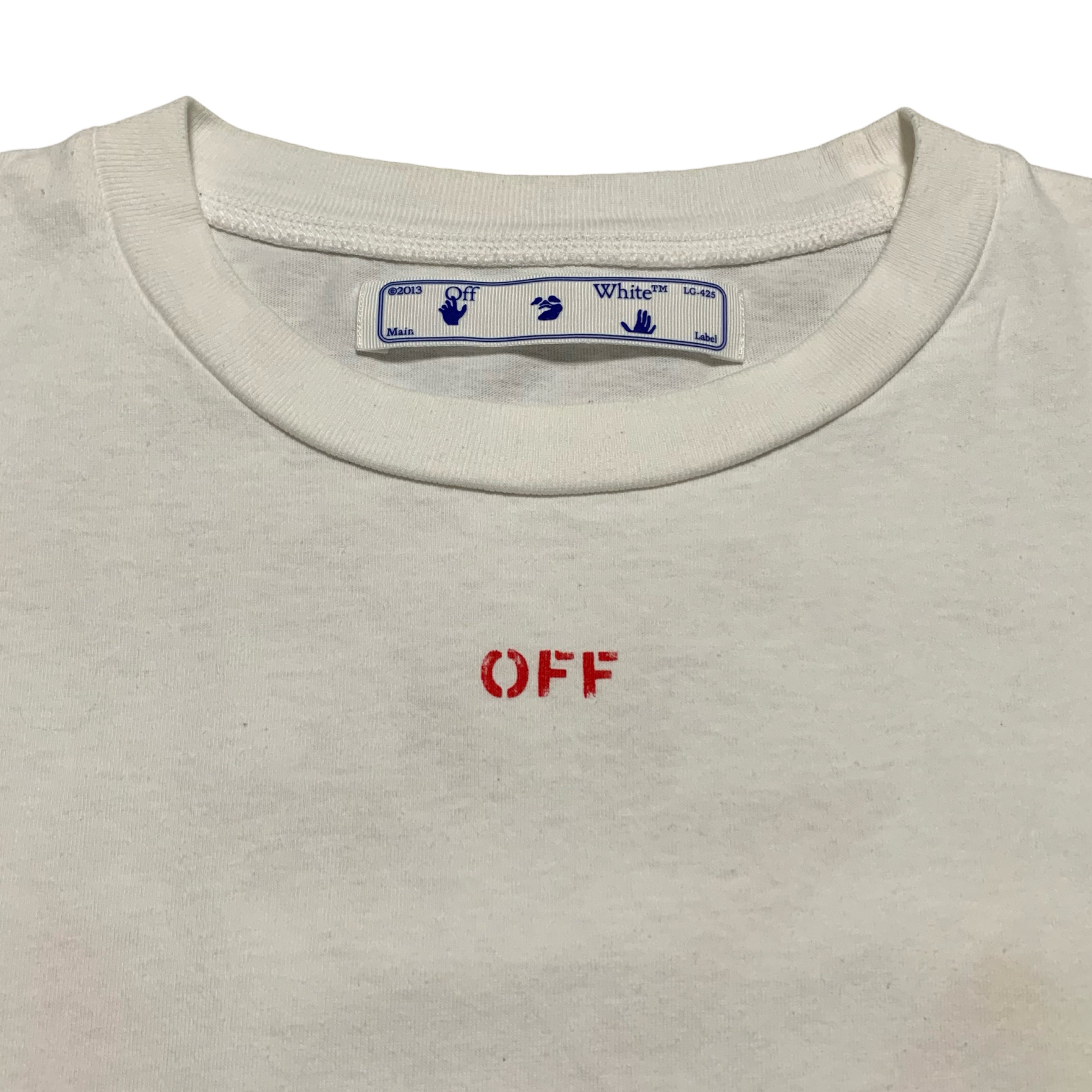 Off White Small Stencil Arrows White Tee Virgil Abloh