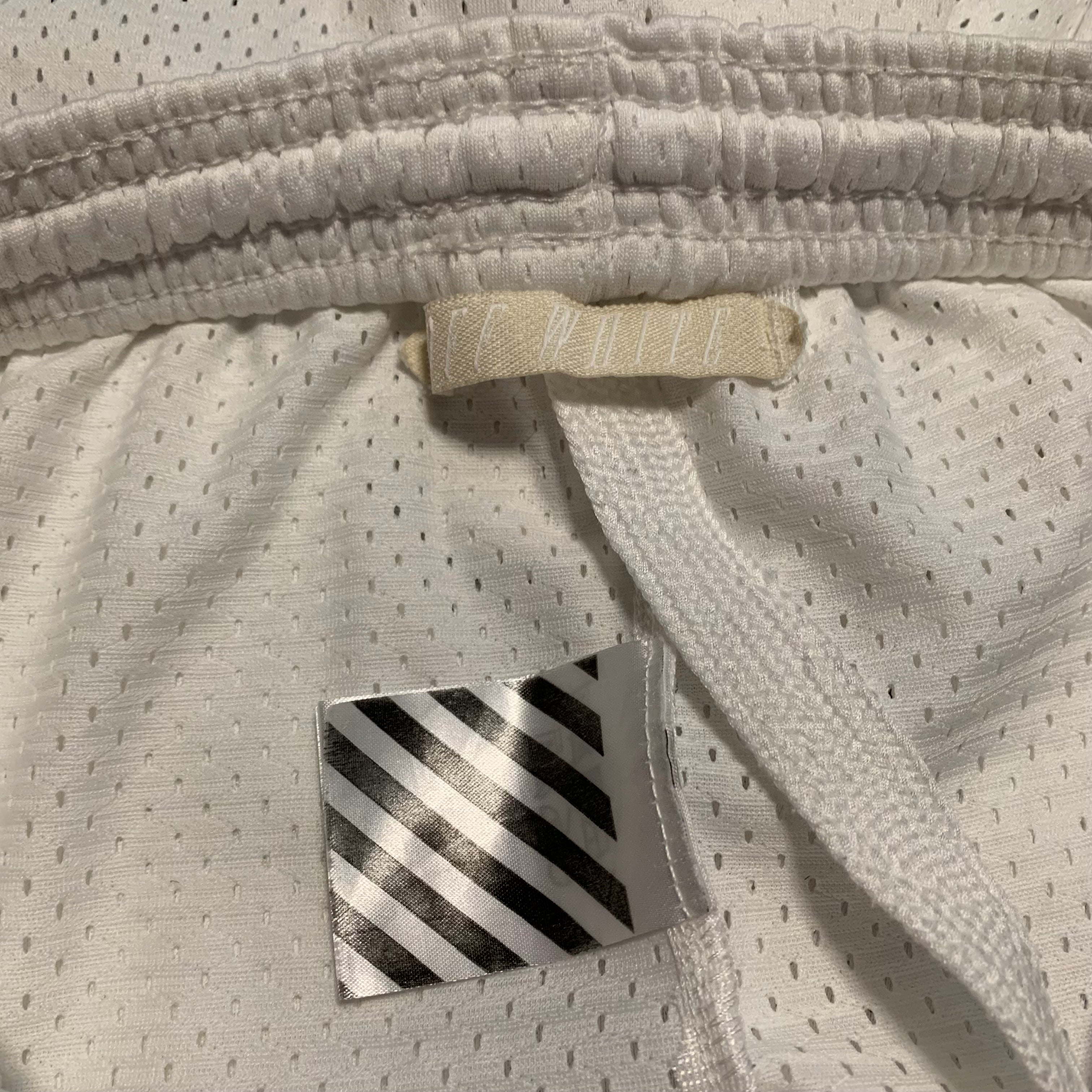 Off White Small Shorts Diag White Mesh Shorts Virgil Abloh