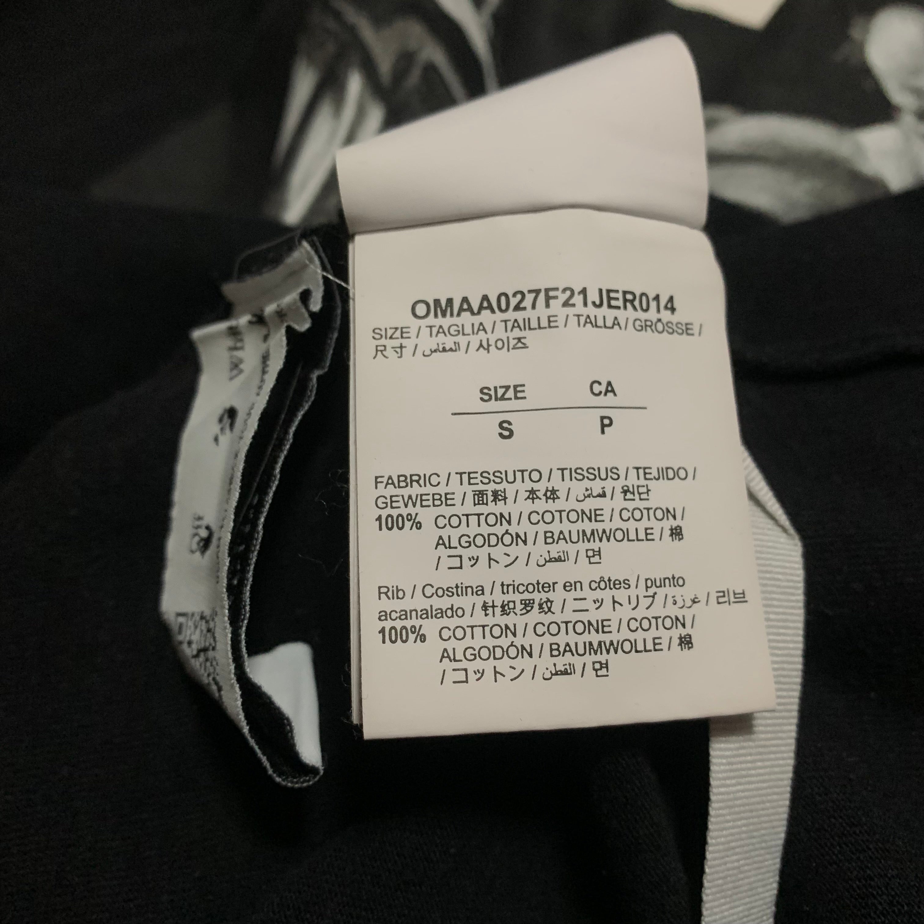 Off White Small Caravaggio Painting Black Tee Virgil Abloh