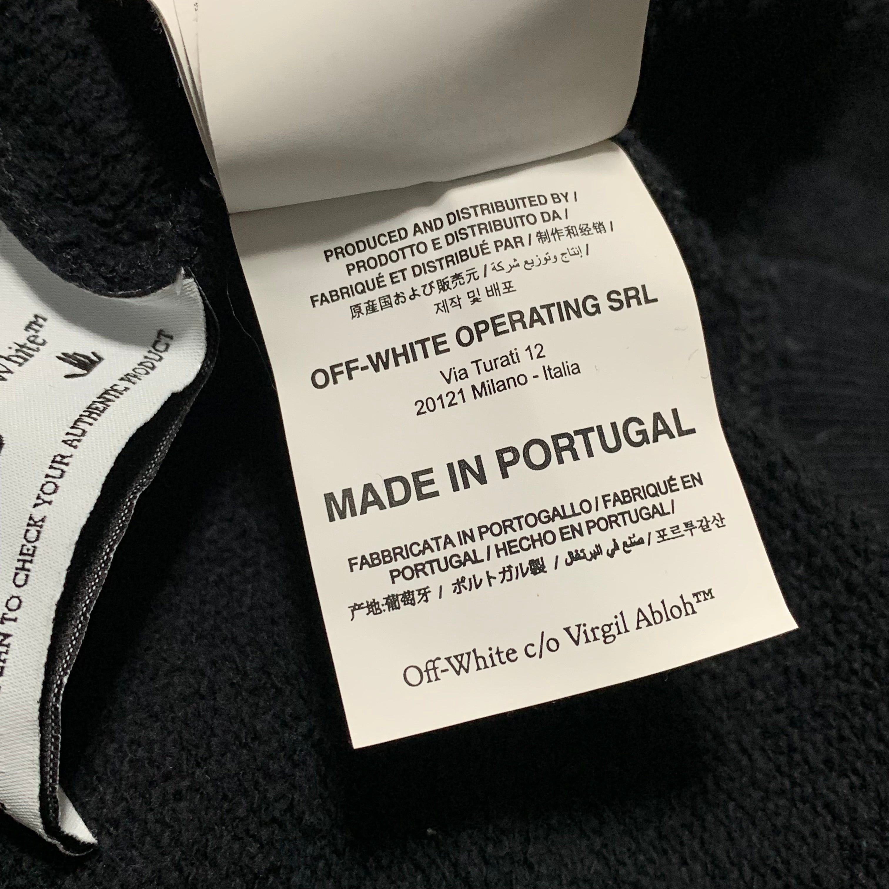 Off White Large Caravaggio Graphic Black Hoodie Virgil Abloh