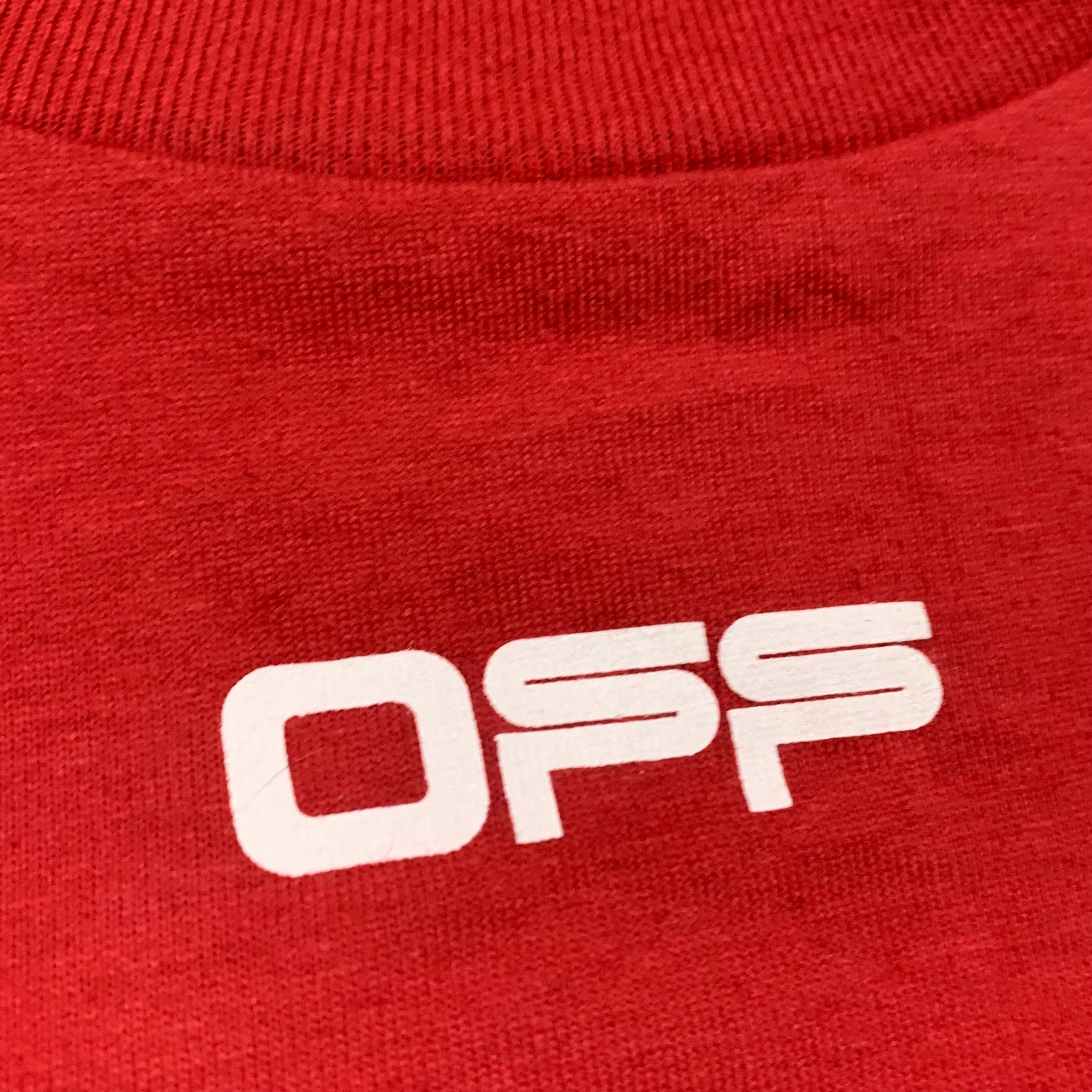 Off White Large Airport Arrows Red Tee Virgil Abloh