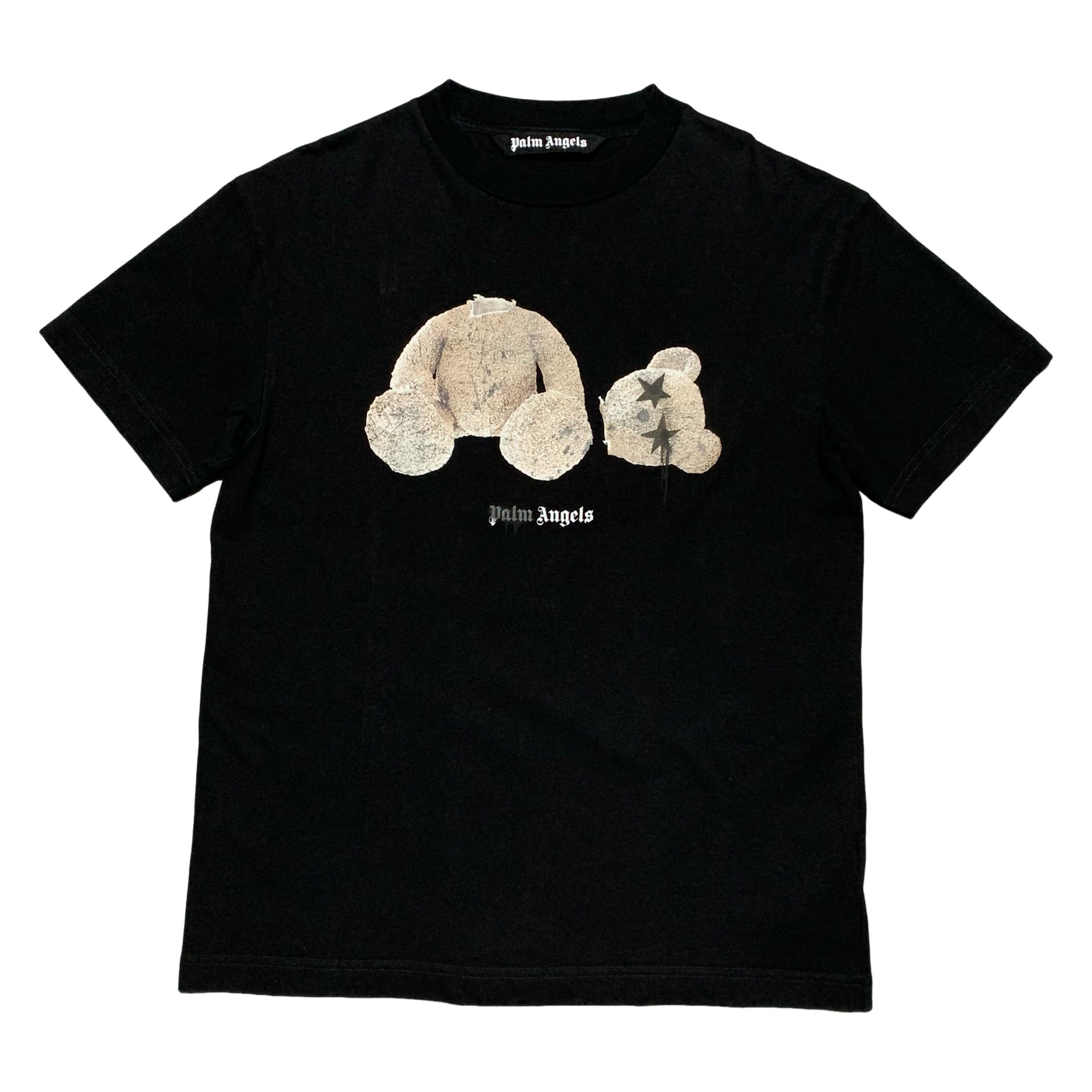 Palm Angels Medium Classic Bear Sprayed Black Tee