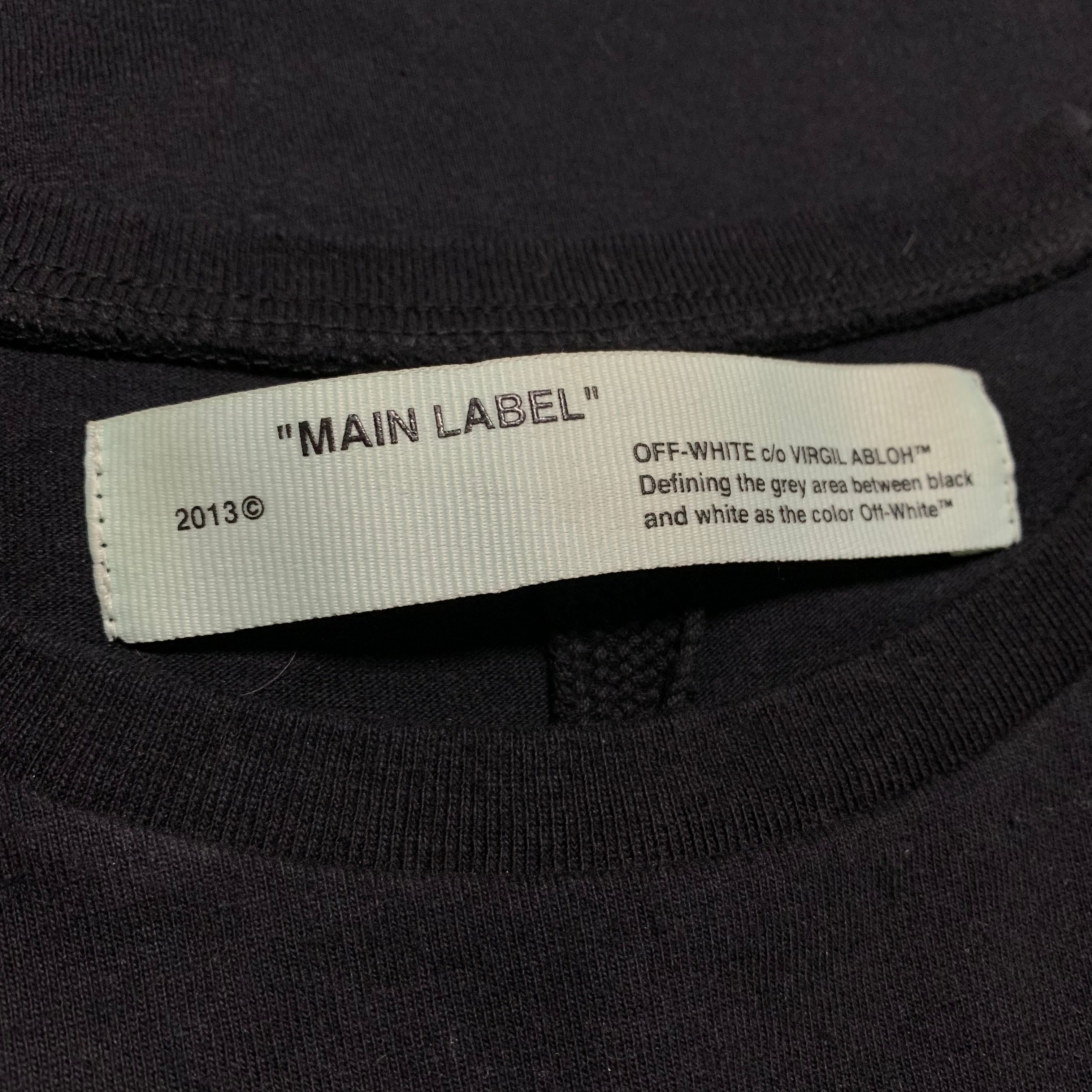 Off White Medium Graphic Black Tee Virgil Abloh