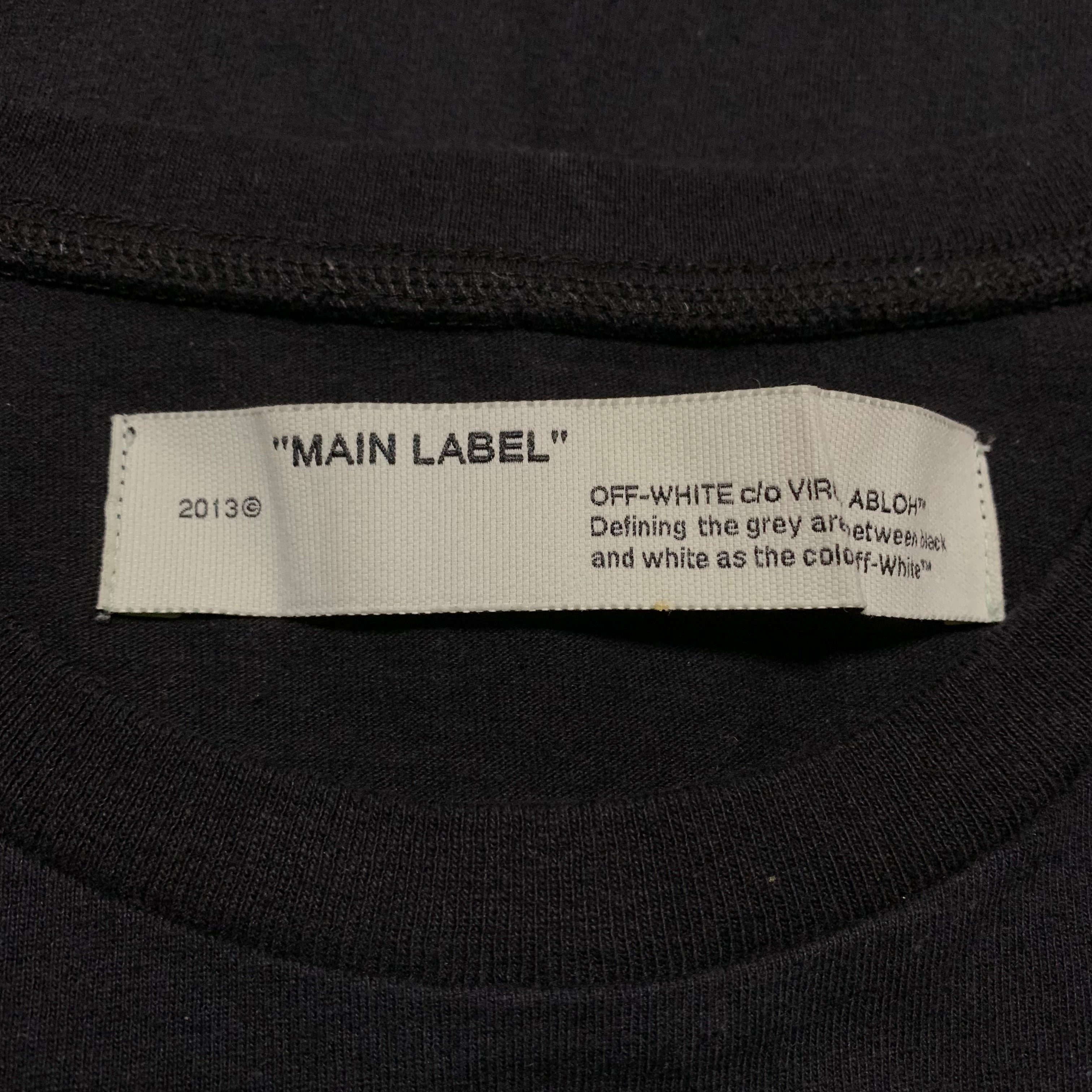 Off White XL Thermo Man Black Tee Virgil Abloh