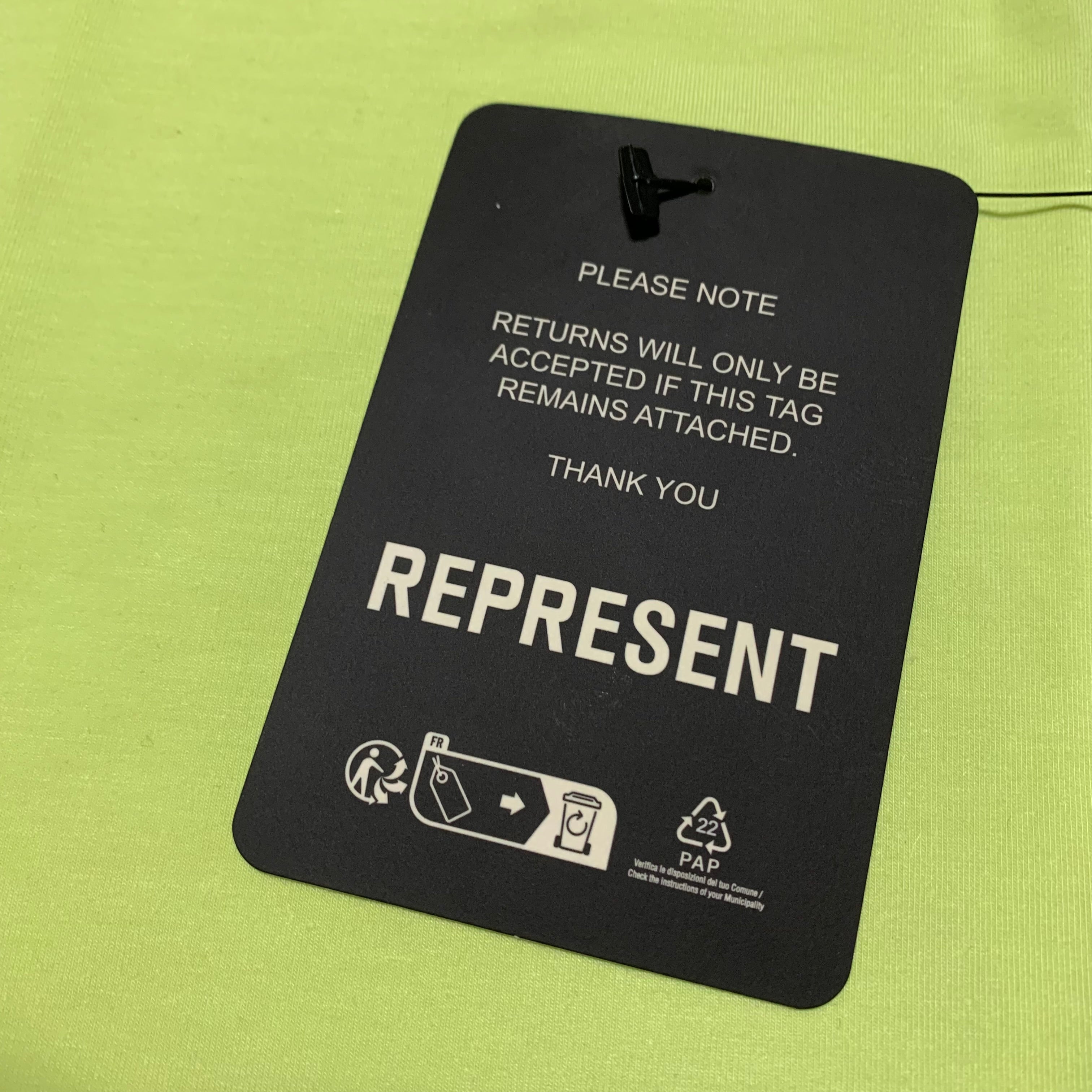 Represent Medium 247 Future Terrains Oversized Tee Shadow Lime