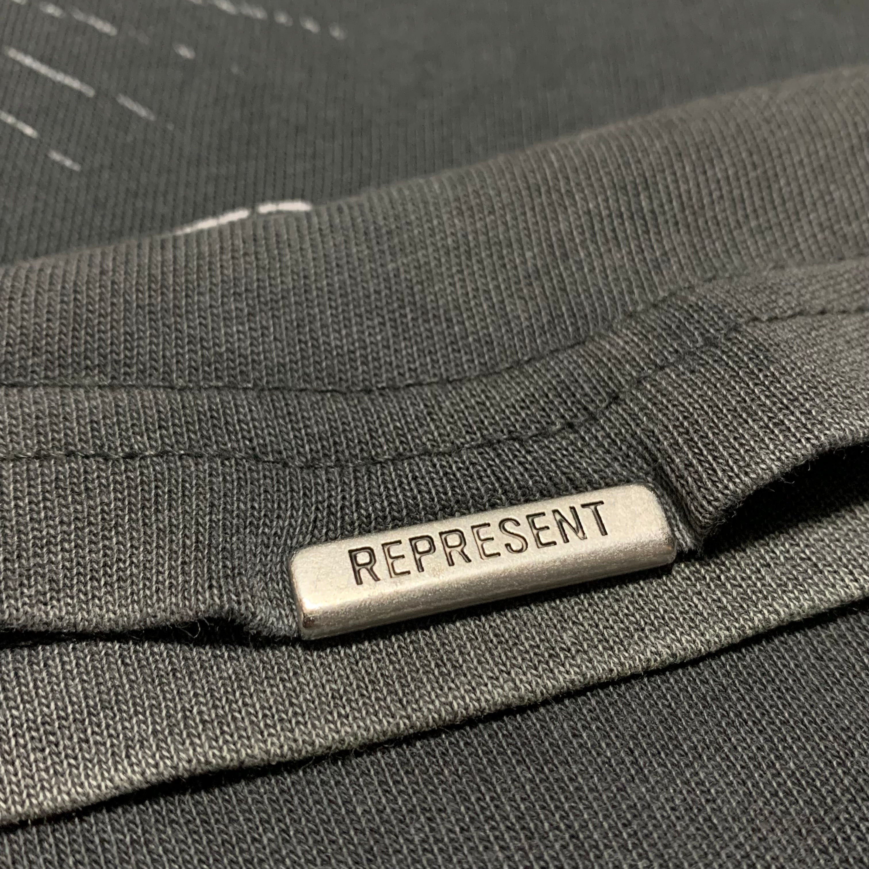 Represent Large Panther Graphic Vintage Black Tee