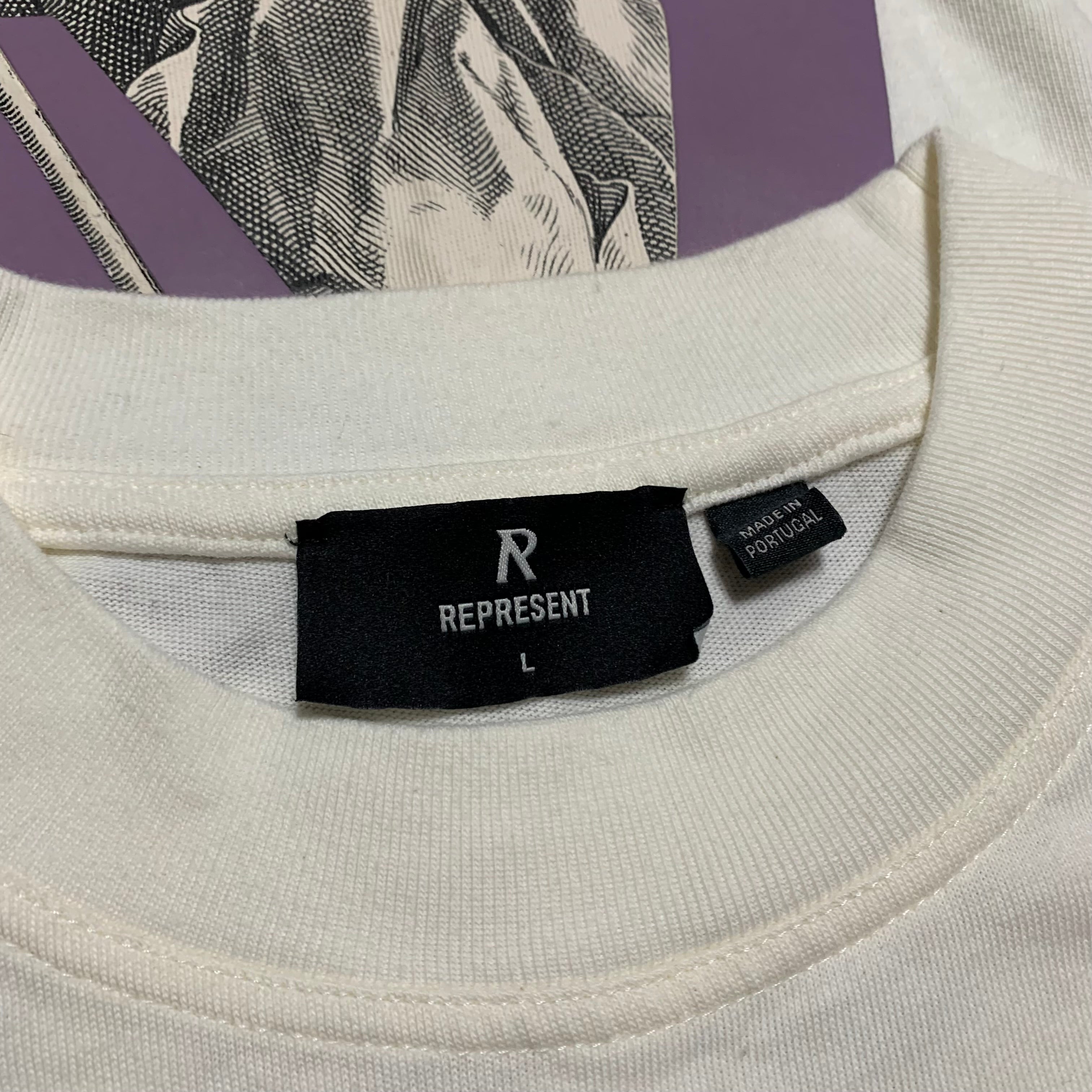 Represent Large Archangel Flat White Tee
