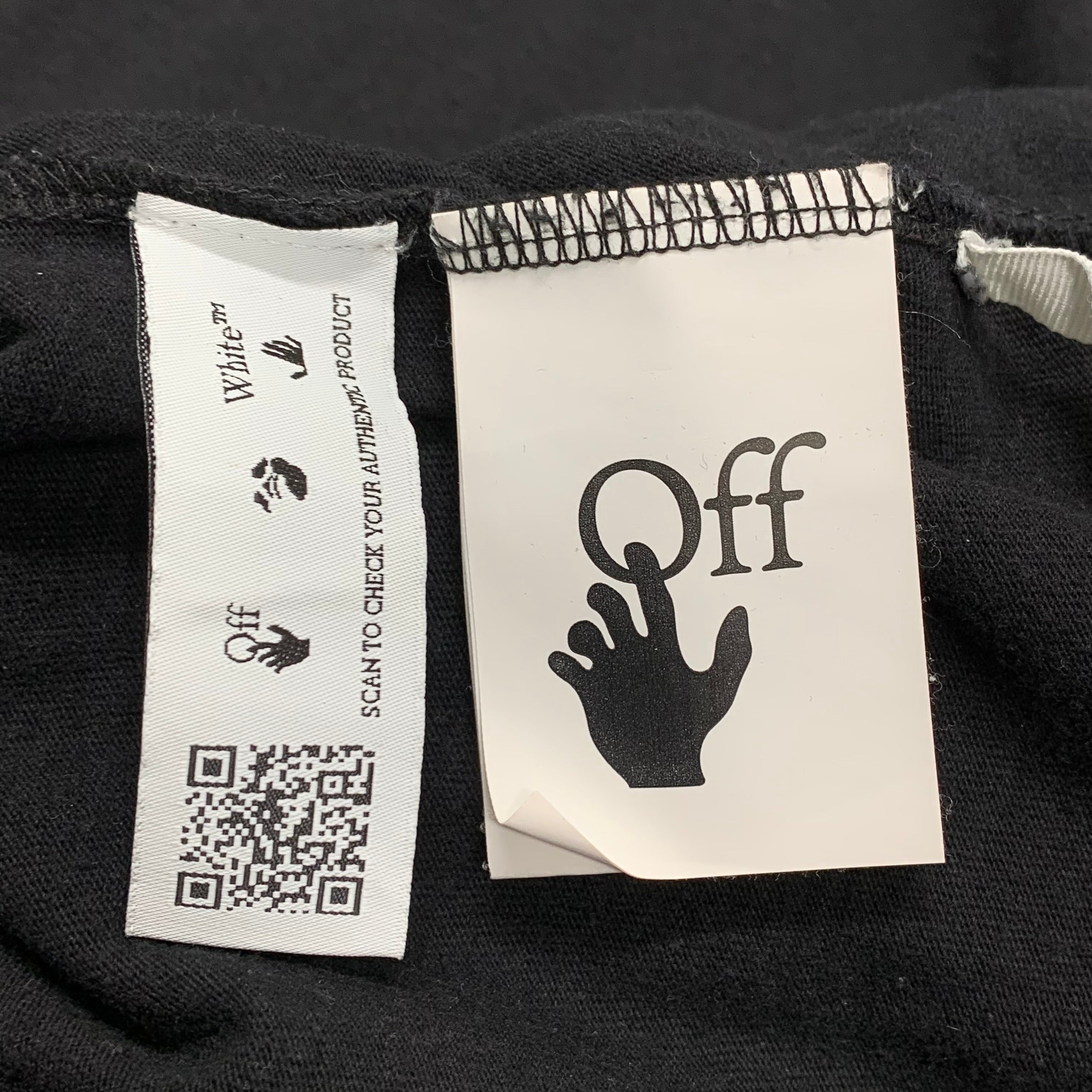 Off White Large Tee Caravaggio Arrows Black T-Shirt Virgil Abloh
