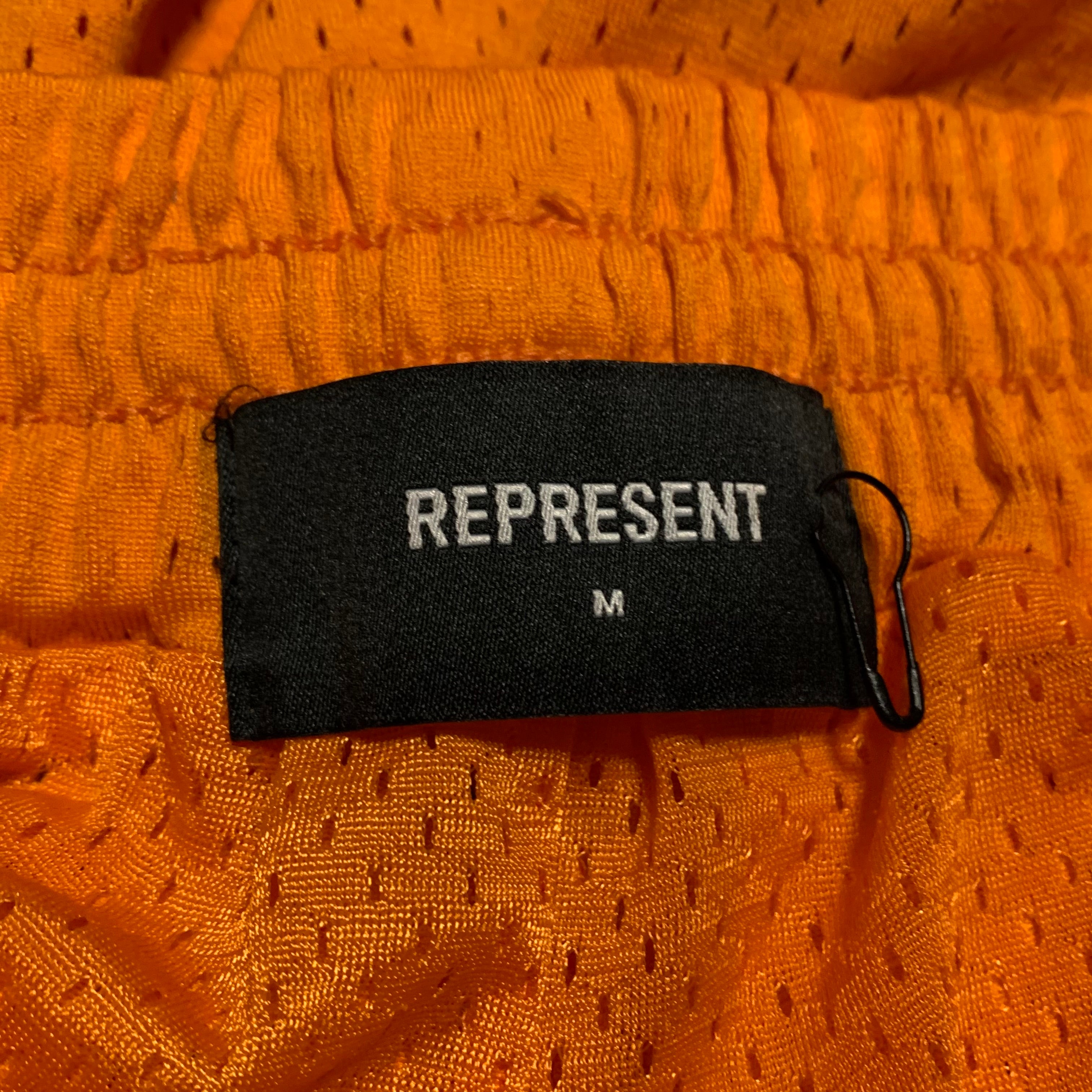 Represent Medium Shorts Owners Club Mesh Orange Bottoms