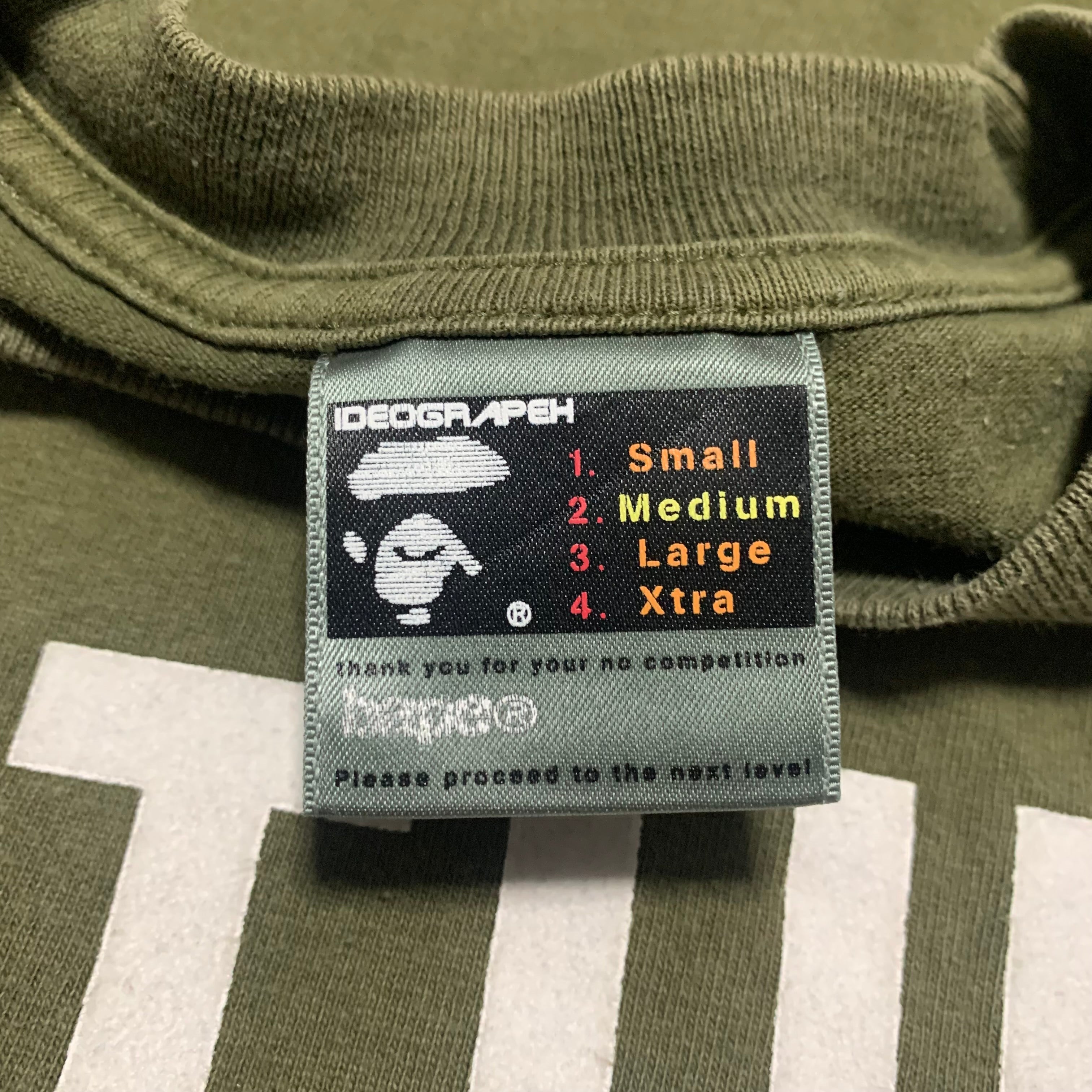Bape Medium Bathing Ape Khaki Green Tee Vintage OG