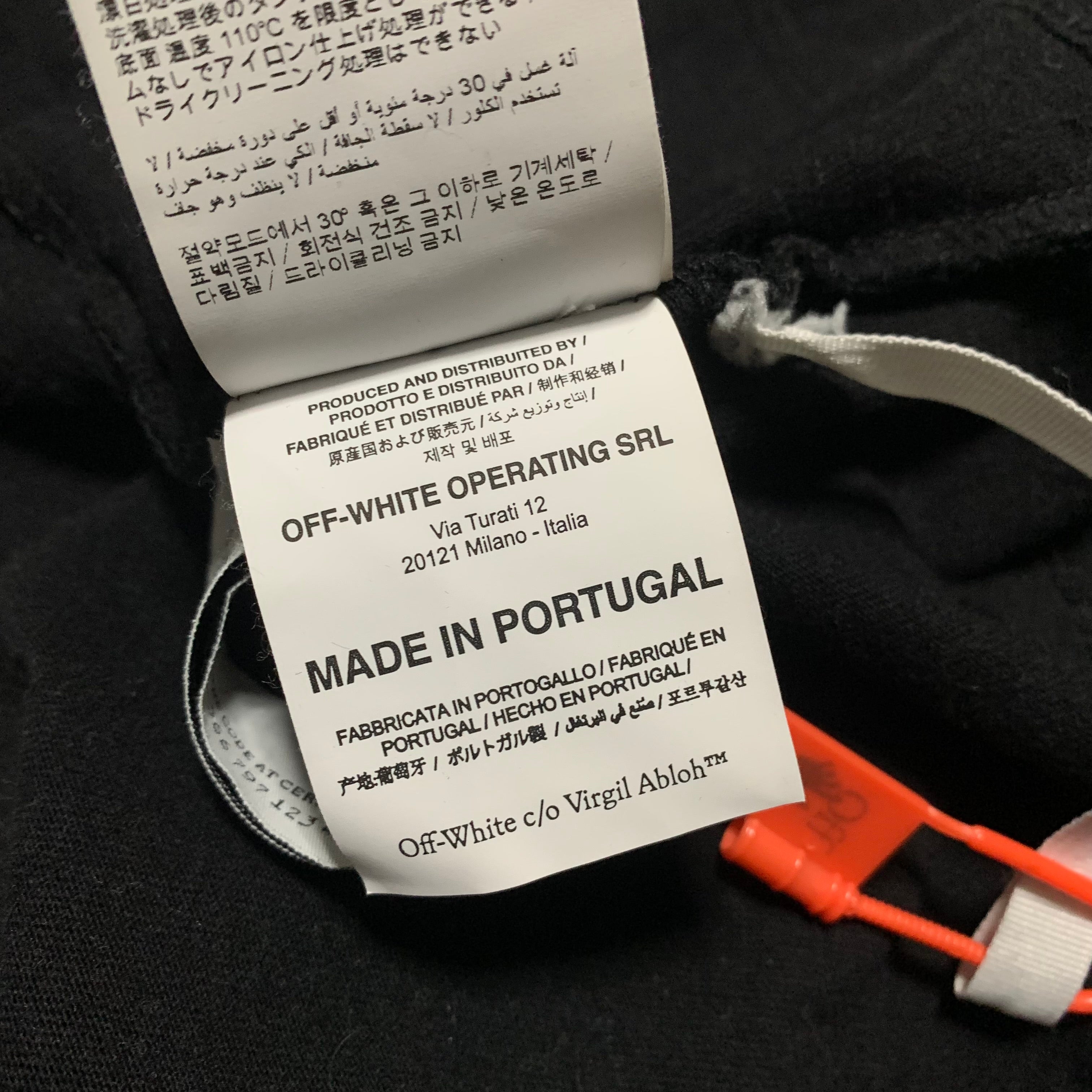 Off White Small Degrade Arrows Black Long Sleeve Tee Virgil Abloh