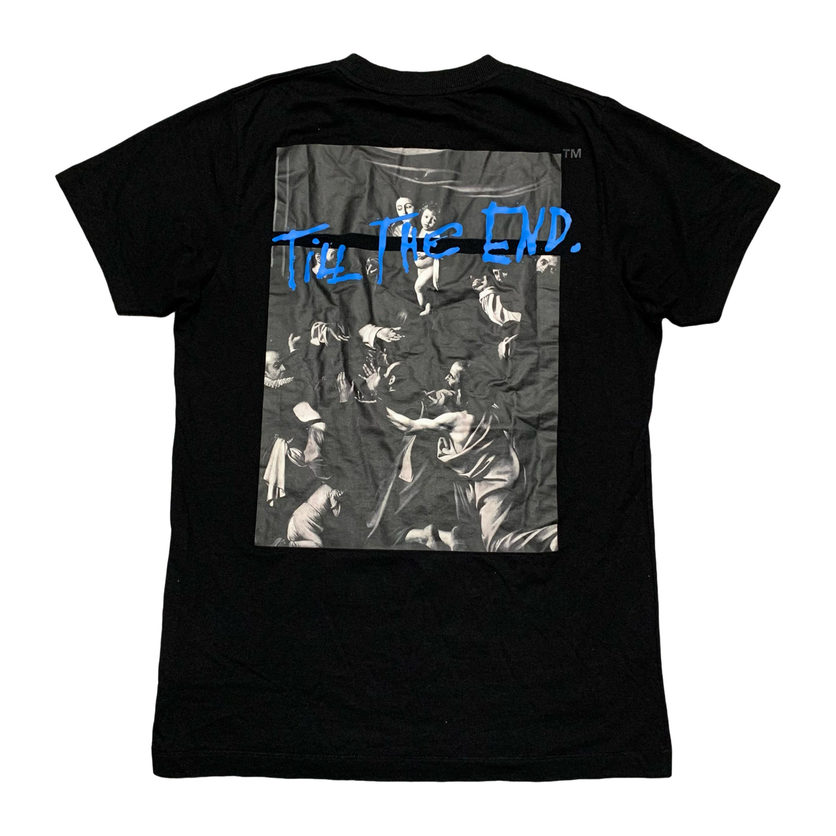 Off White Small Caravaggio Graphic Black Tee Till The End Virgil Abloh
