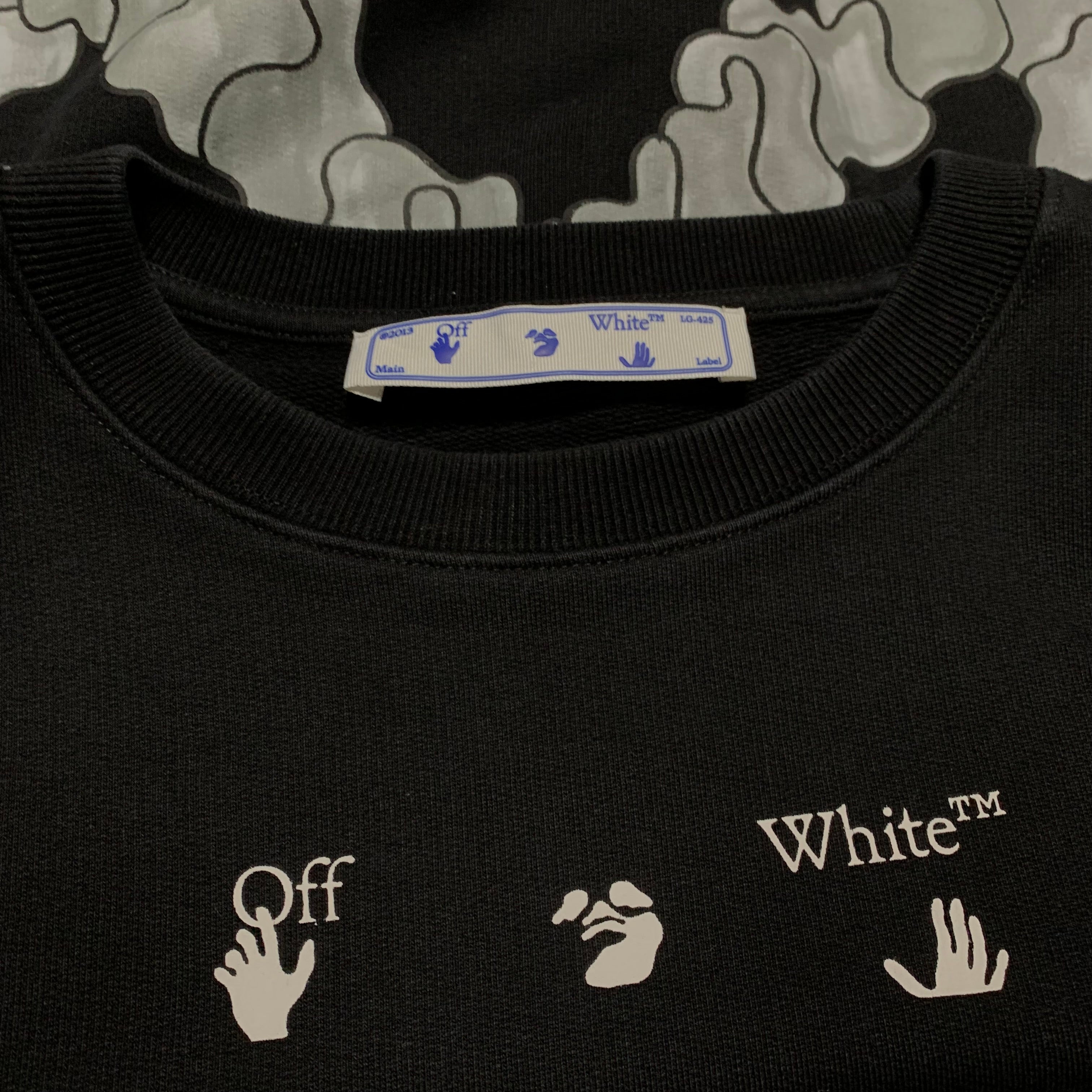 Off White Large Marker Arrows Black Sweatshirt Crewneck Virgil Abloh