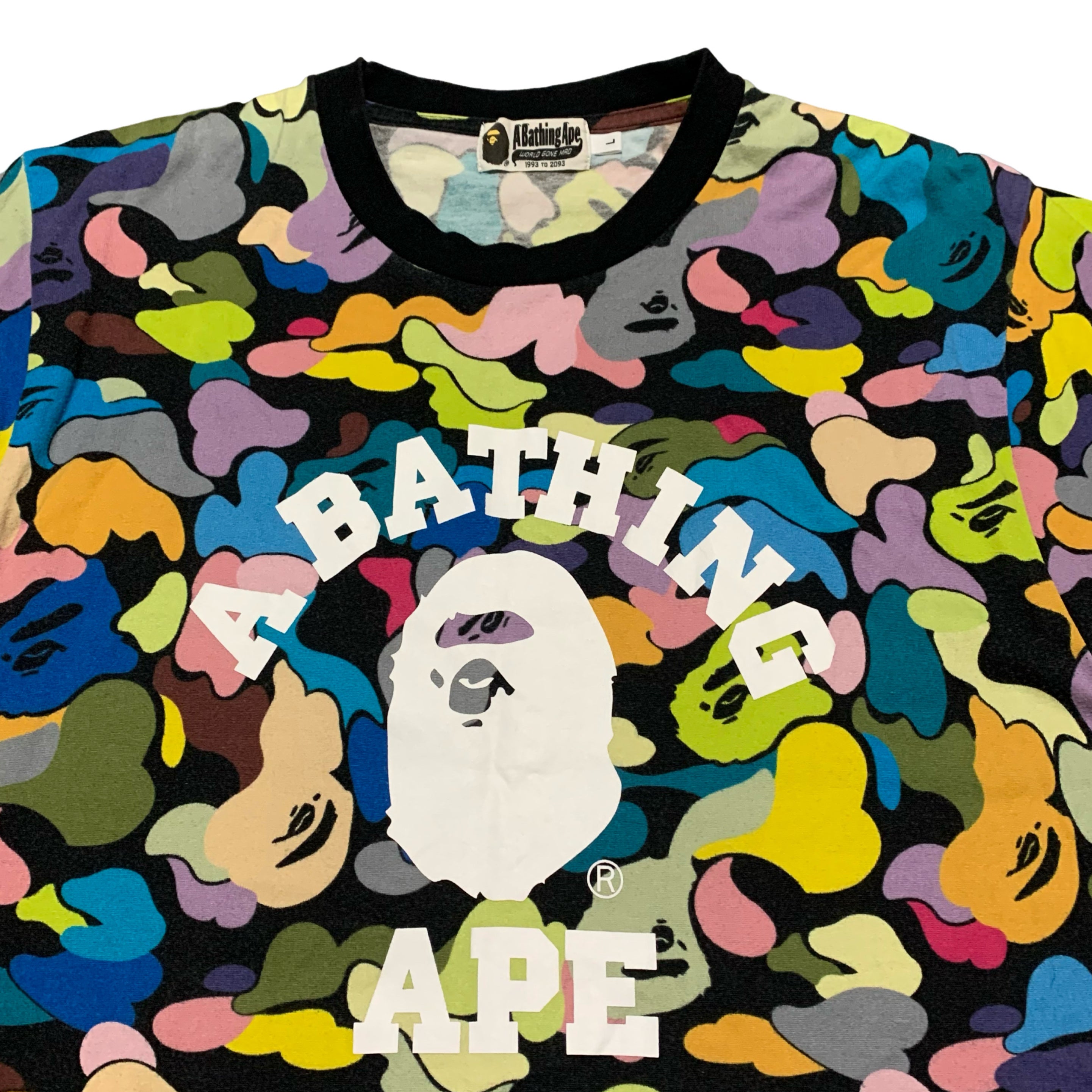 Bape Large Ultimate Multi Camo College Black Tee A Bathing Ape