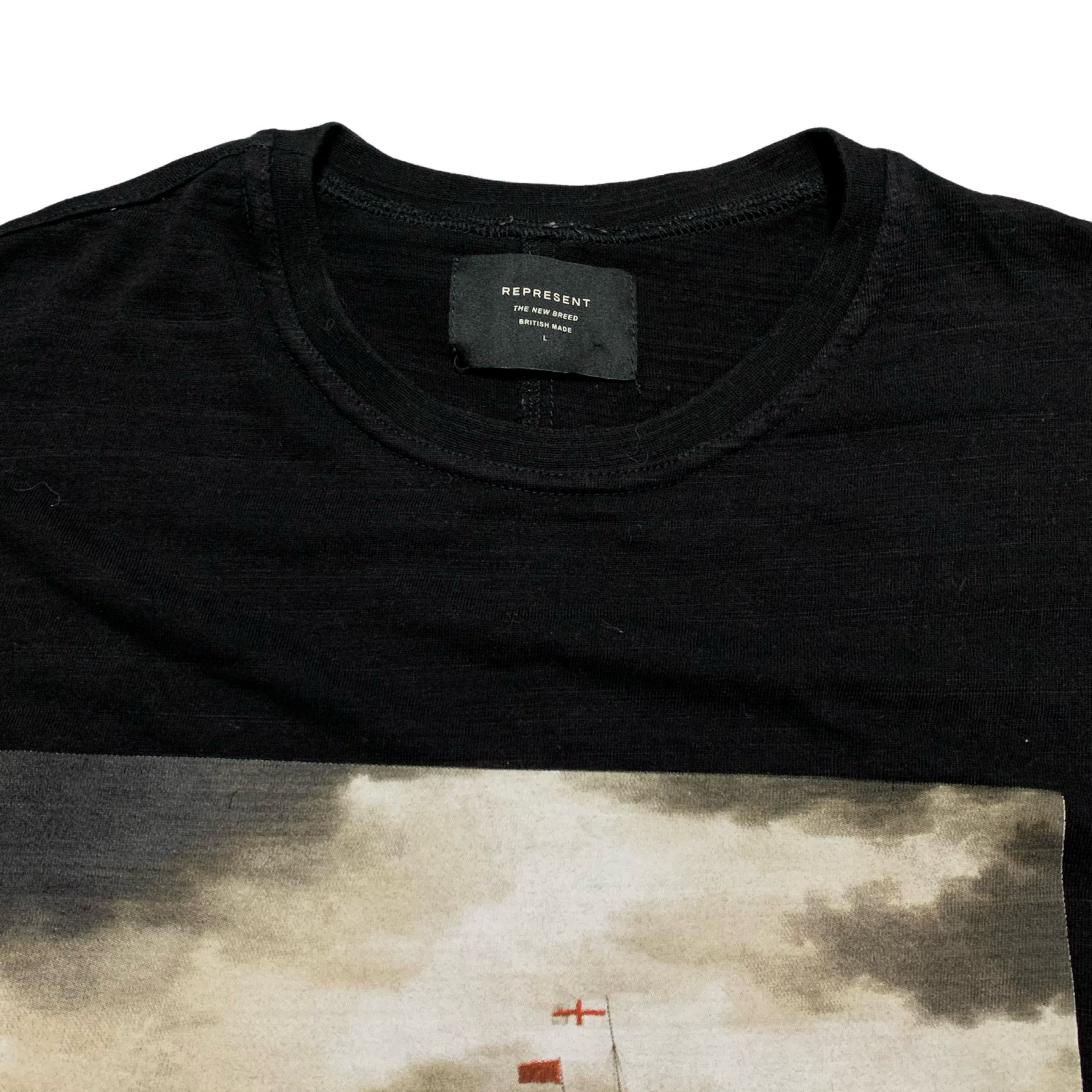 Represent Large Battle Graphic Black Tee 'The New Breed' British Made