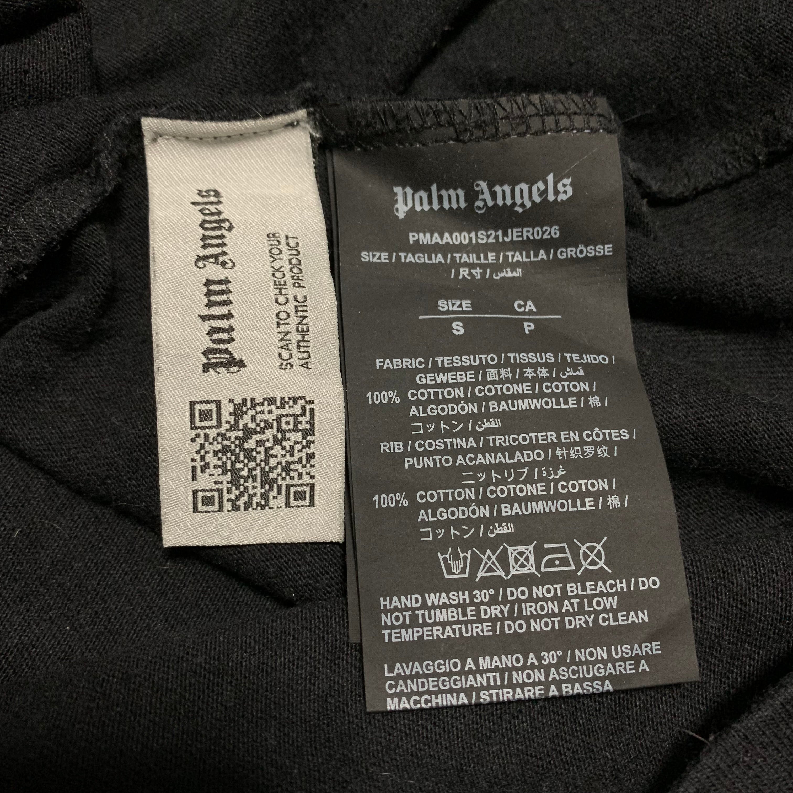 Palm Angels Small Milano Graphic Sprayed Black Tee