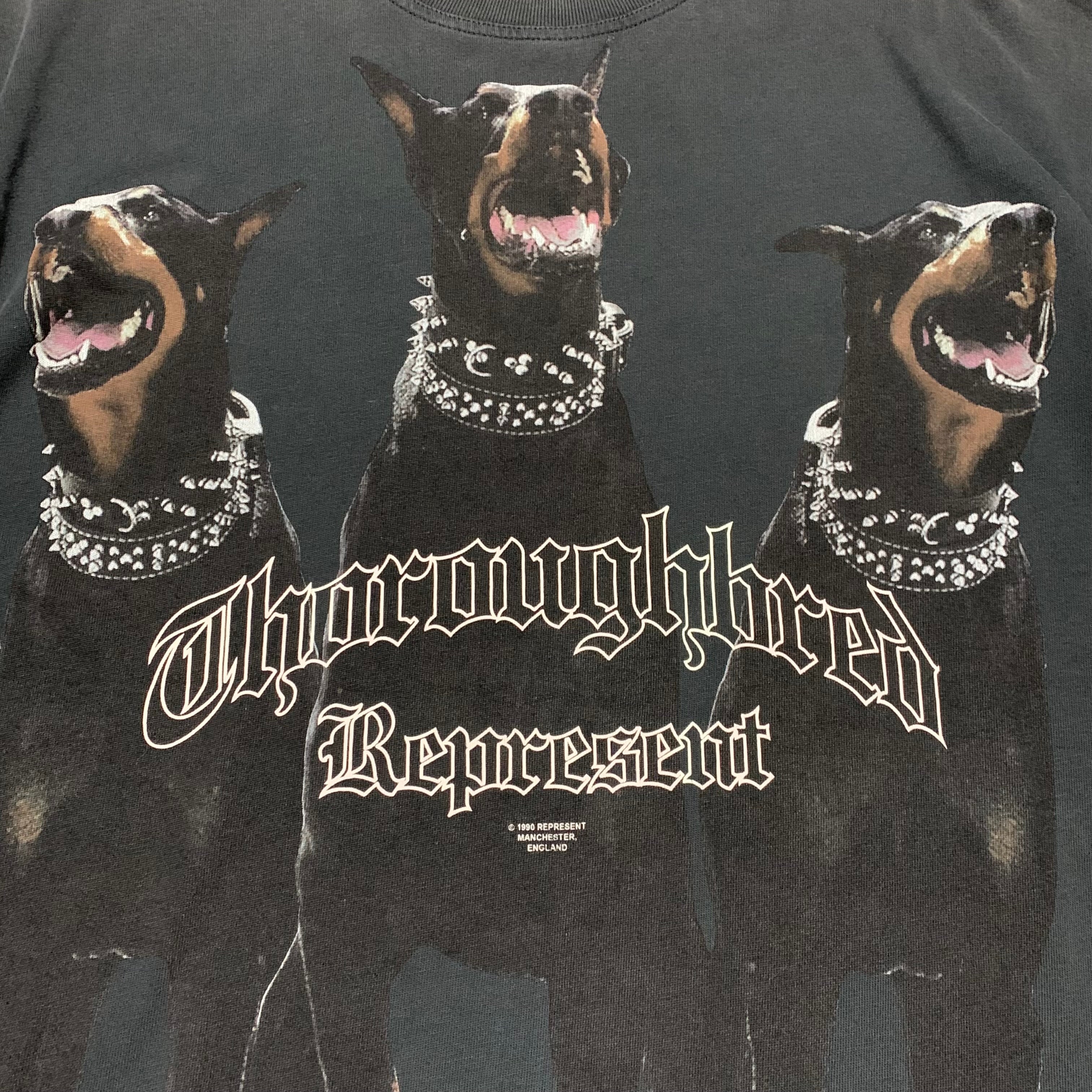 Represent XS Tee Thoroughbred Dog Vintage Black T-Shirt