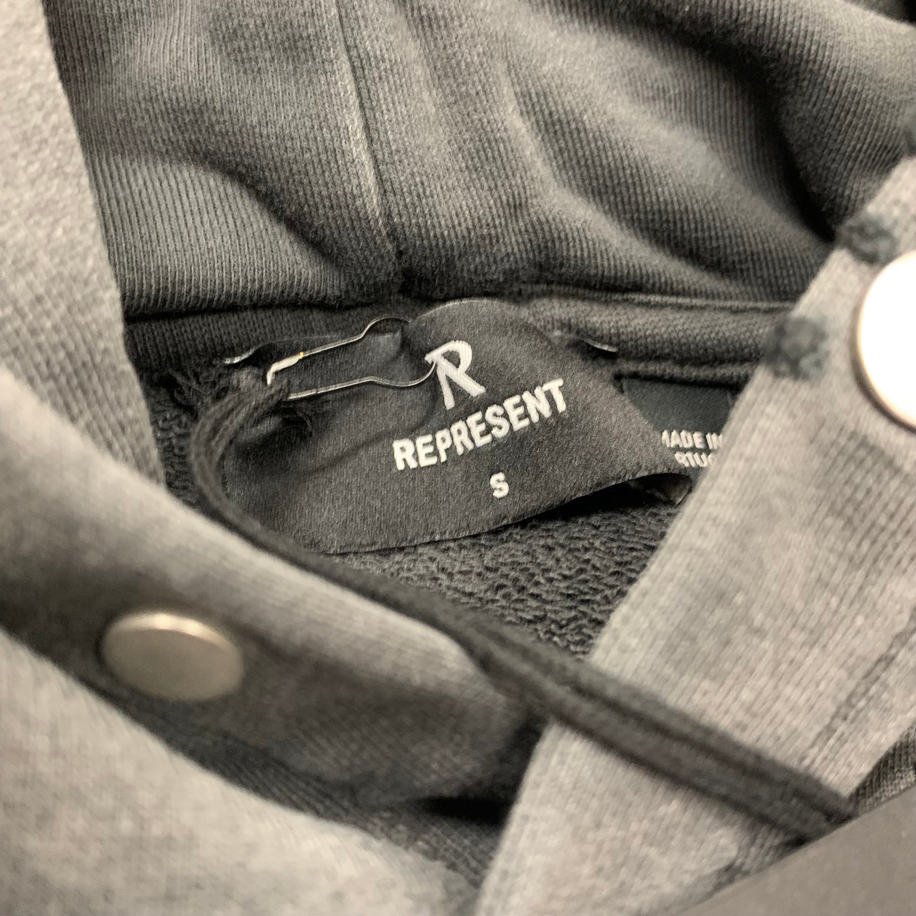 Represent Small Hoodie Metallica Ride The Lighting Vintage Grey Hoodie