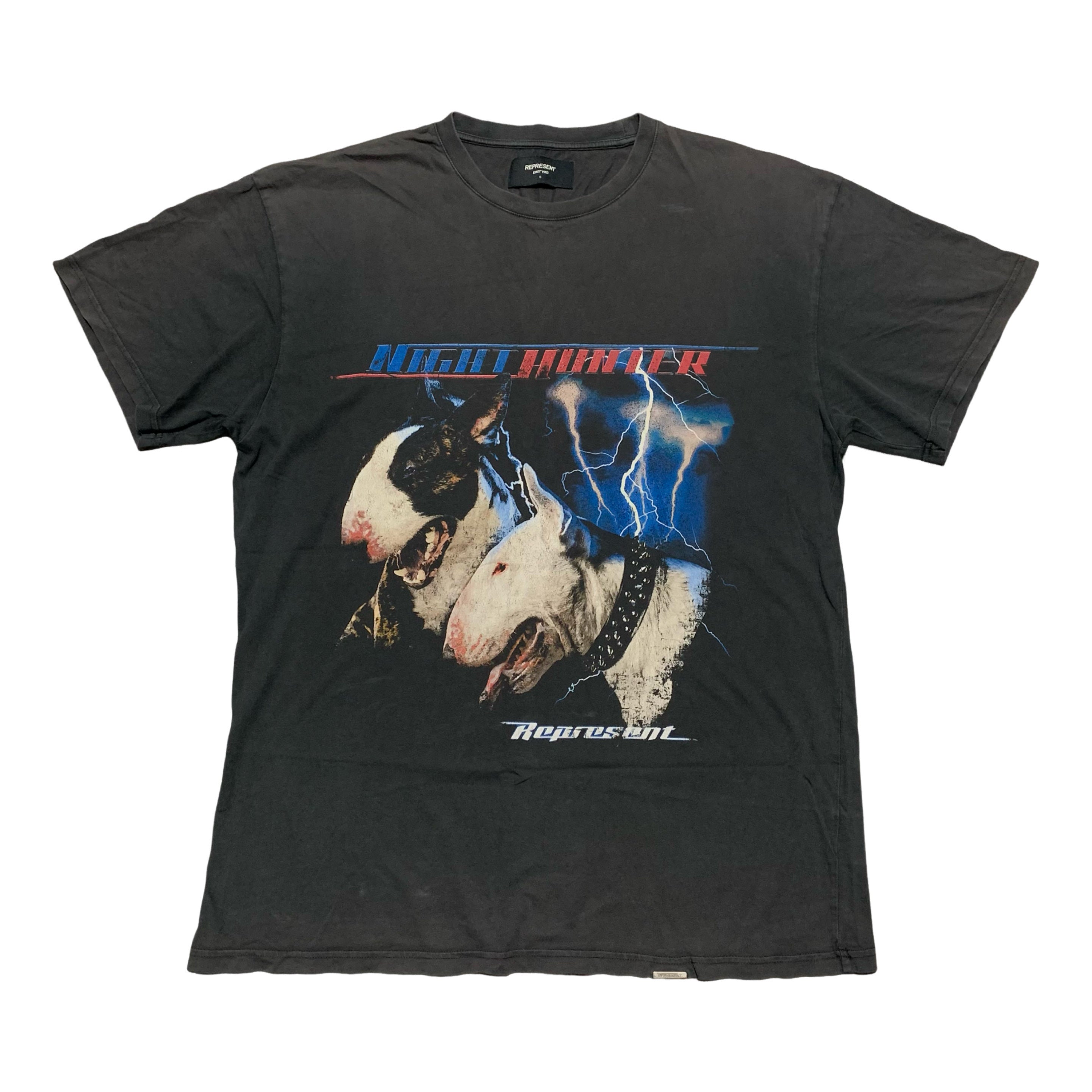 Represent Small Night Hunter Vintage Black Tee