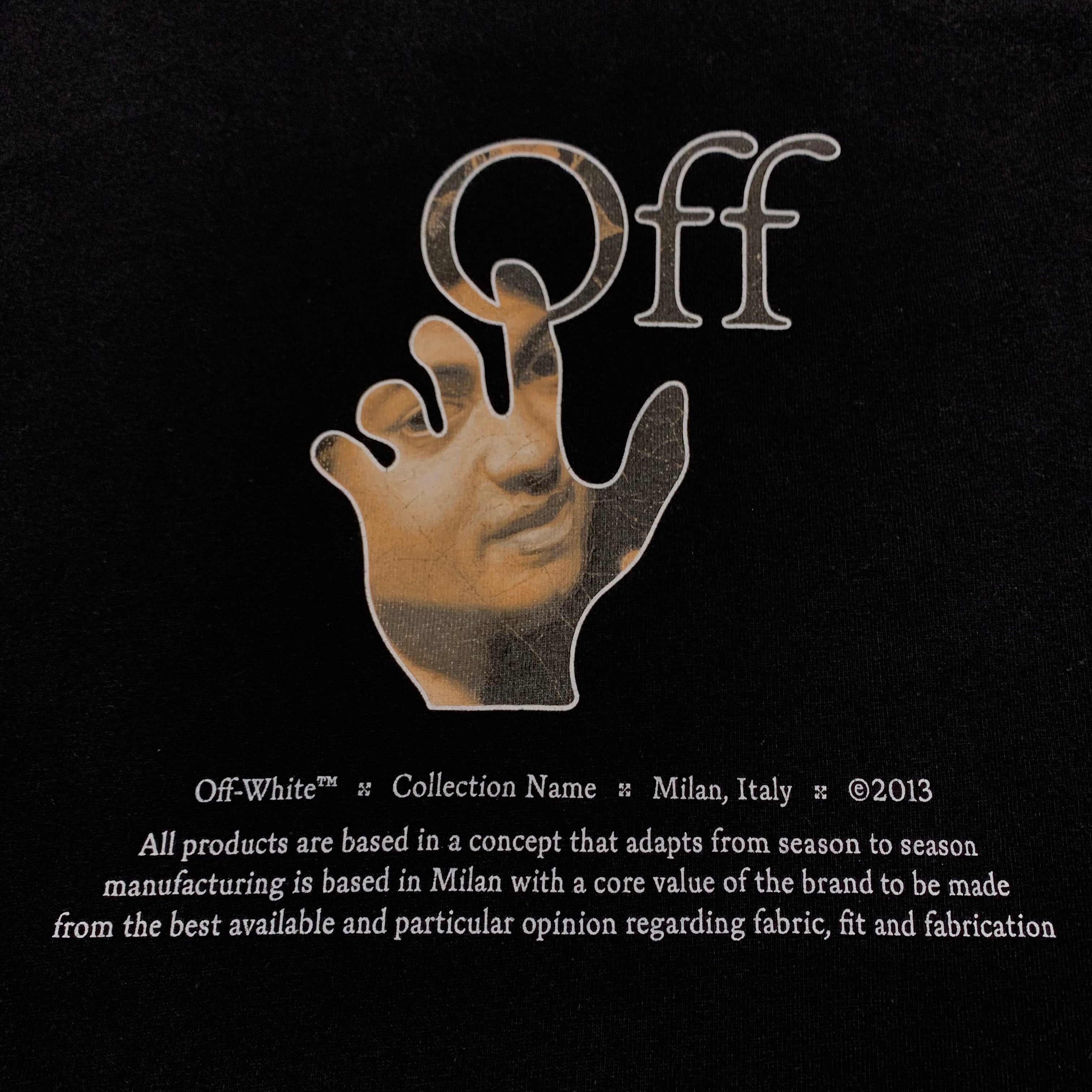 Off White Large Off Caravaggio Black Tee Virgil Abloh