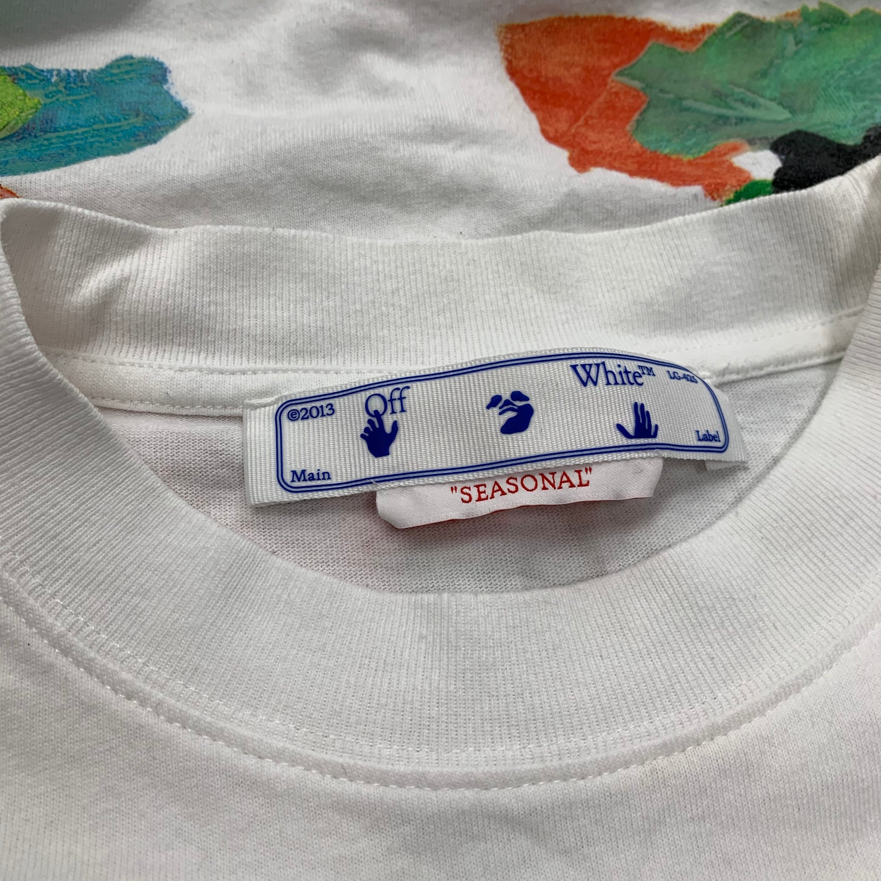 Off White Small Tee Paint Brush Arrows White T-Shirt Virgil Abloh