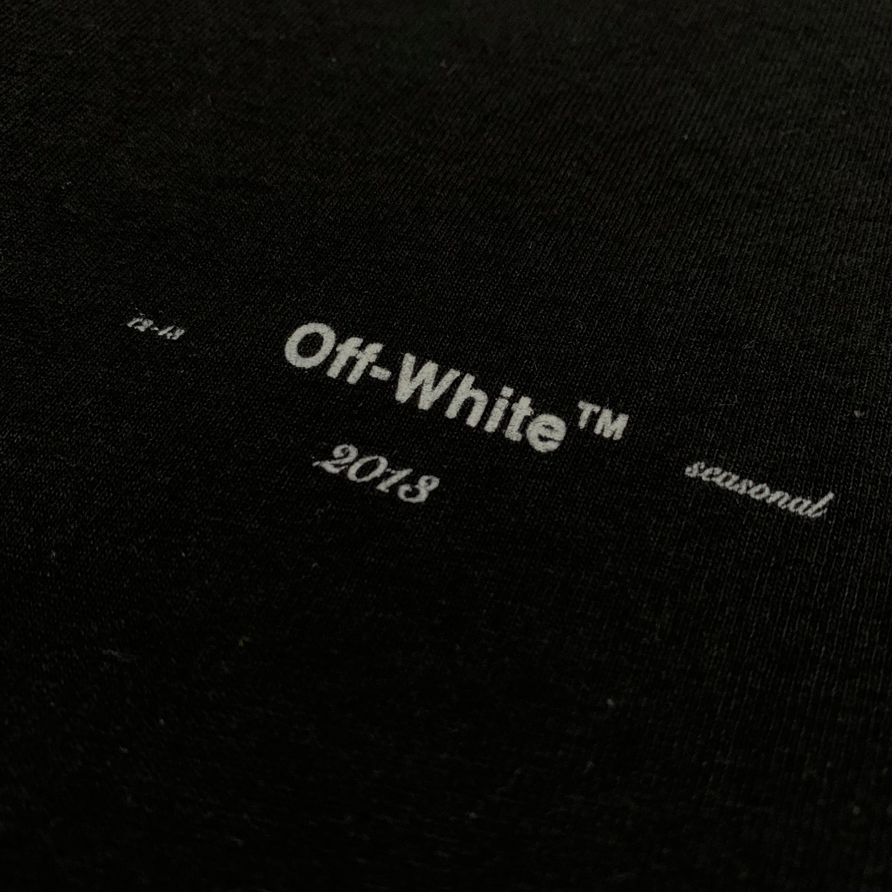 Off White Small Arrows Embroidered Black Tee Virgil Abloh 2018