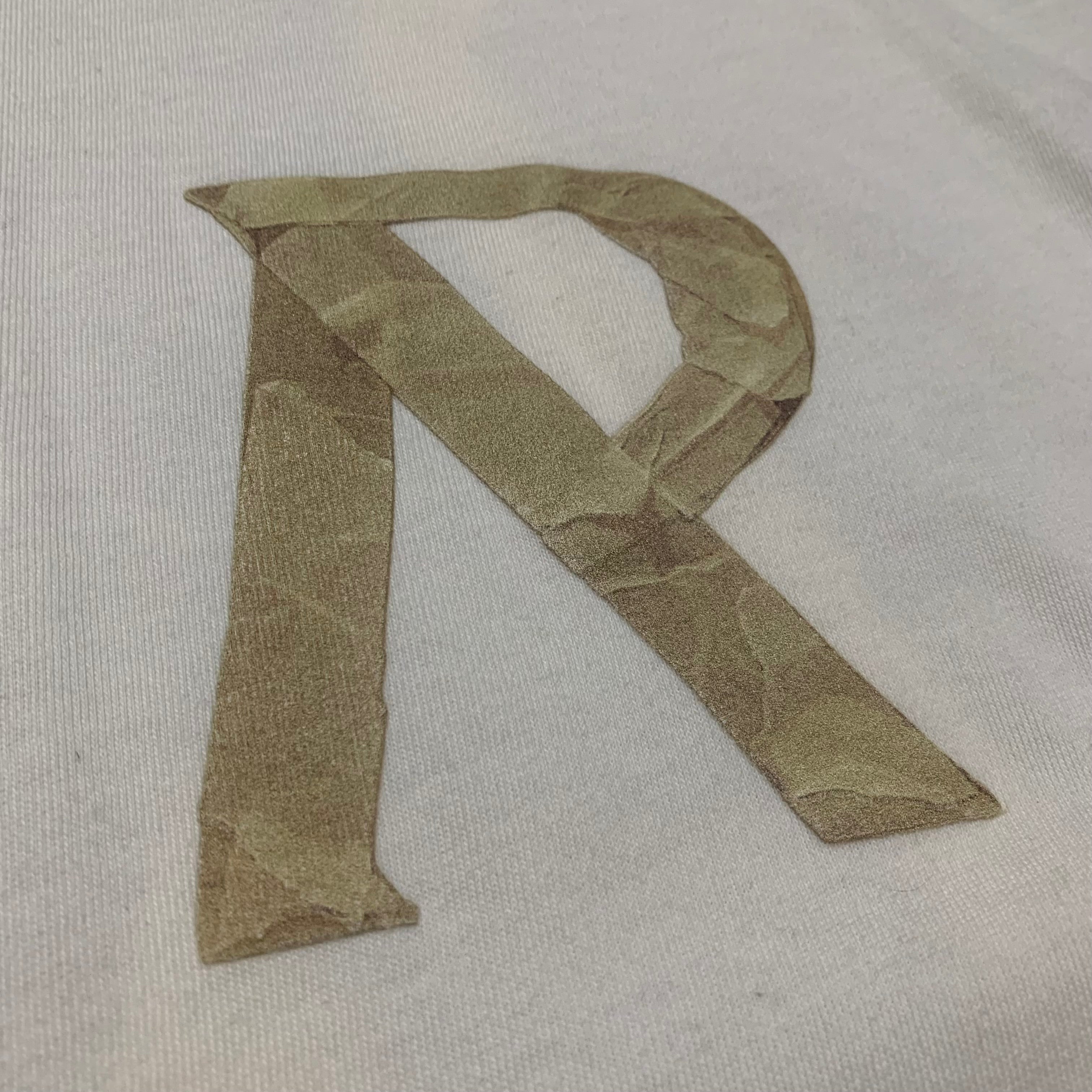 Represent Medium Masking Tape Initial Flat White Tee