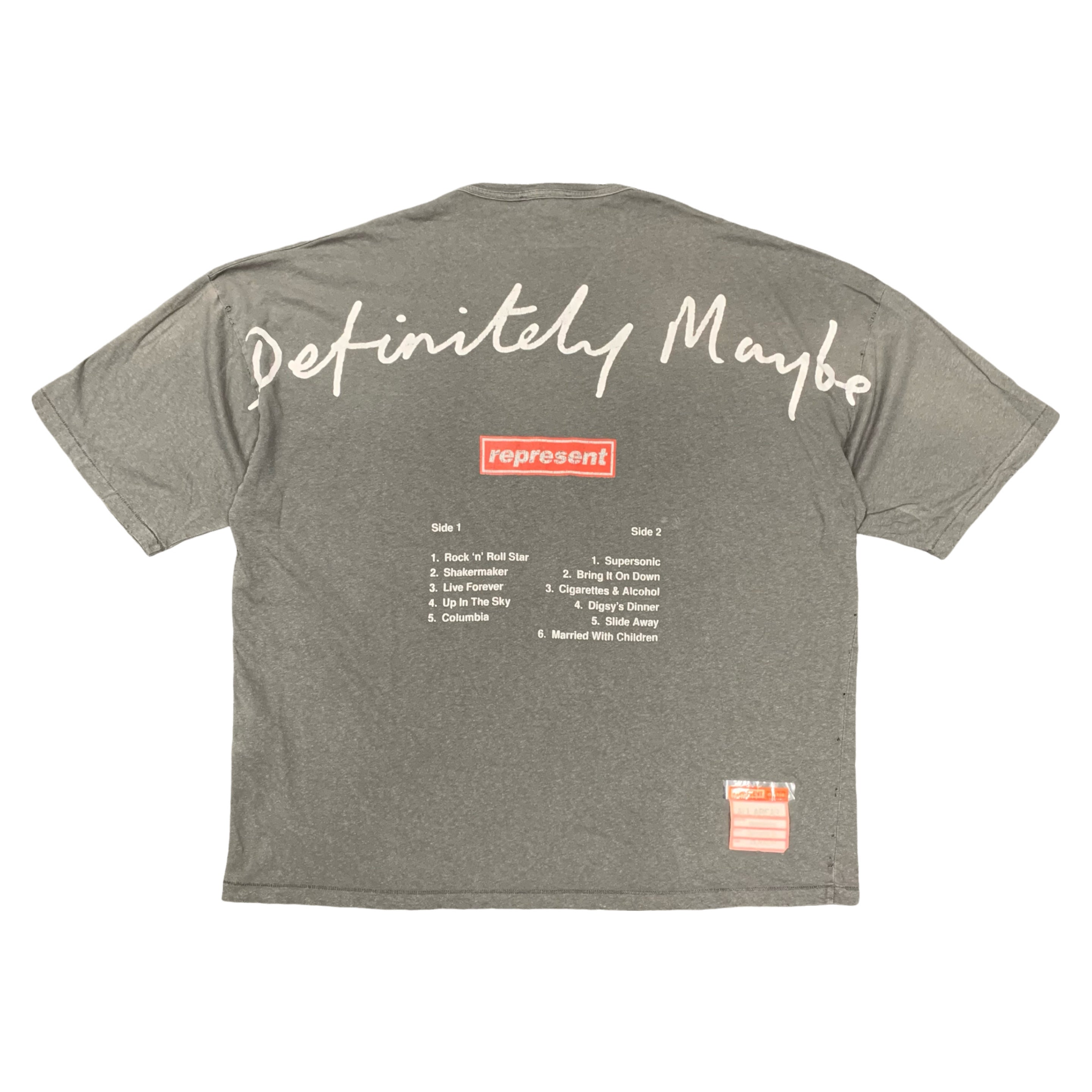 Represent XL Oasis Tee Definitely Maybe Sun Fade Grey T-Shirt