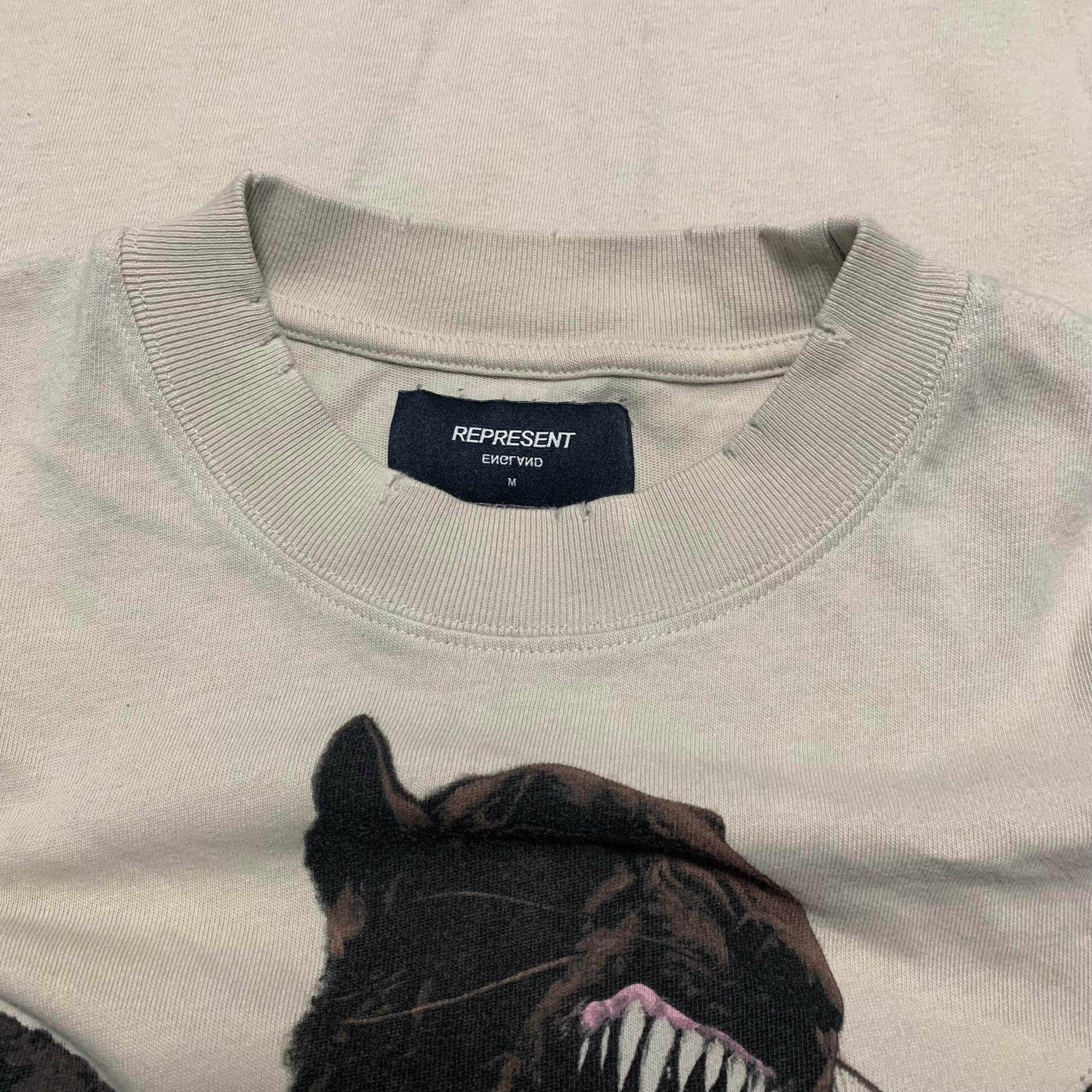 Represent Medium Terrier Eagle Vintage White Tee