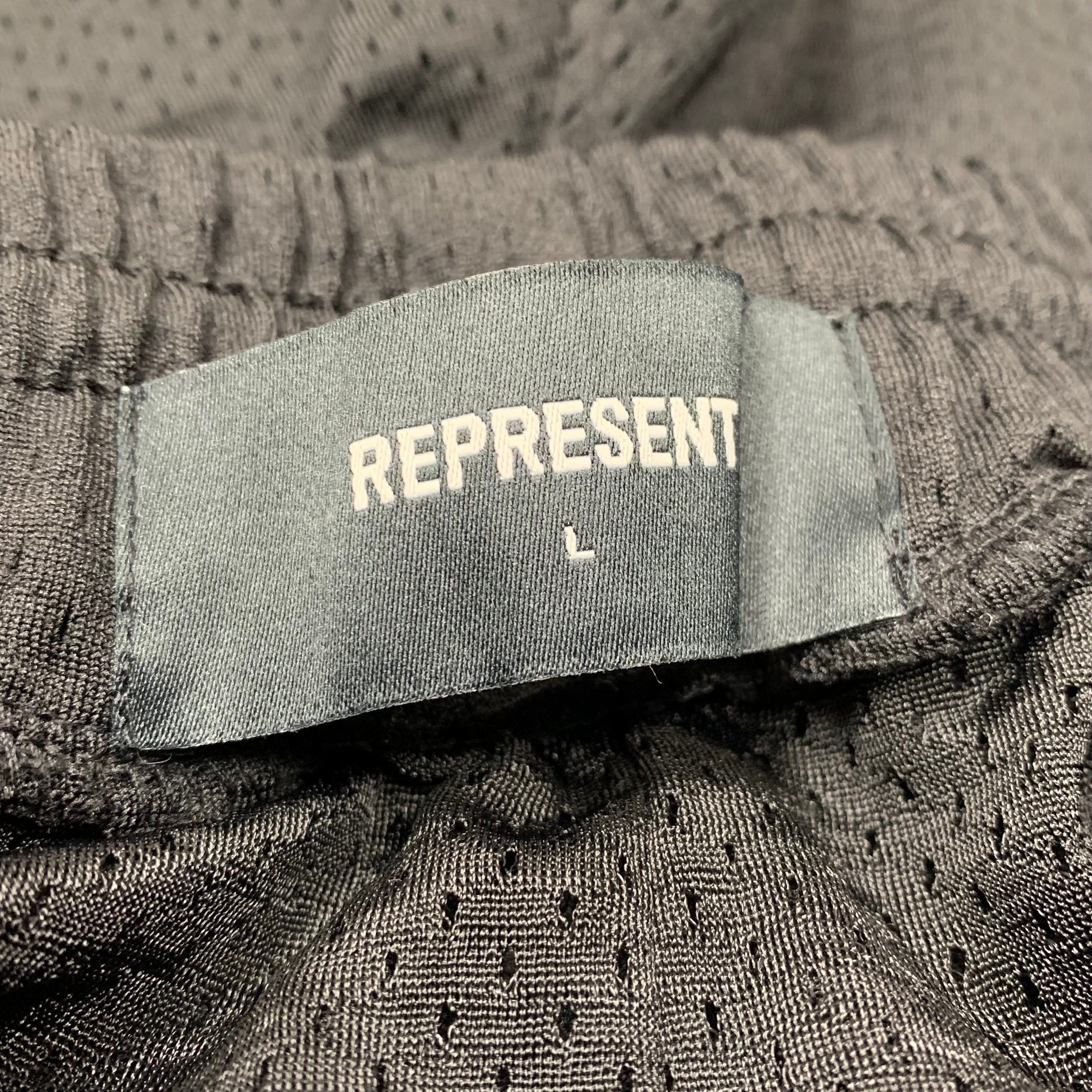 Represent Large Shorts Owners Club Mesh Black Bottoms