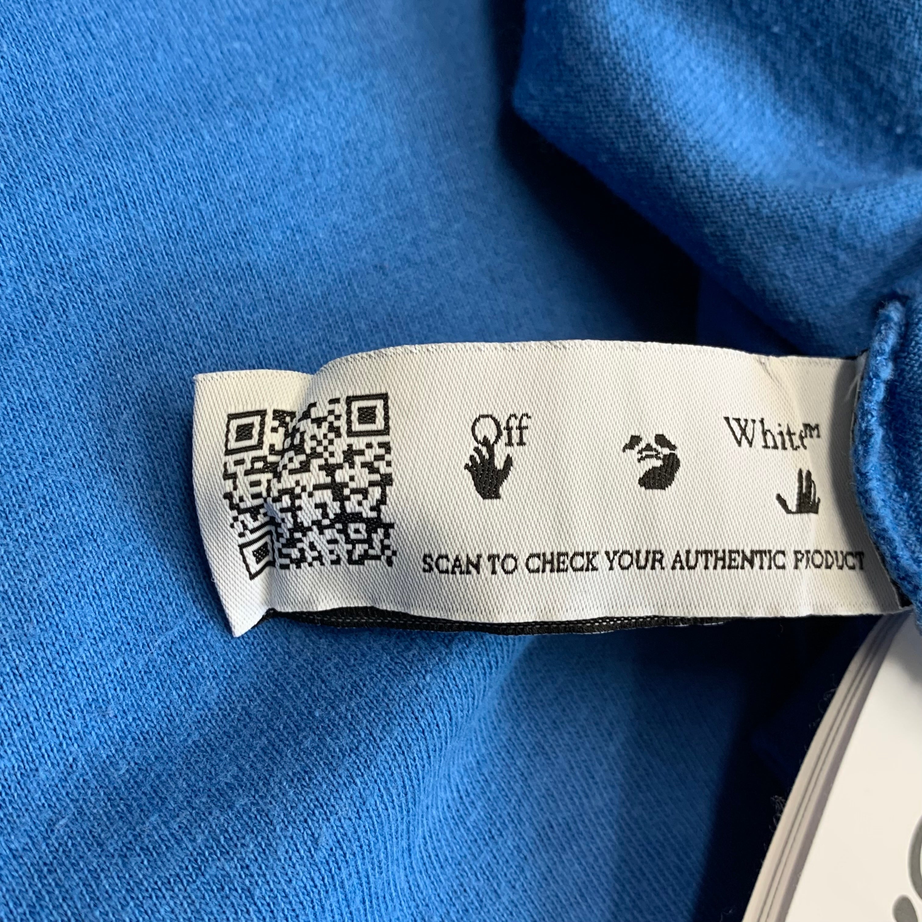 Off White Medium Tee Diag Tab Blue T-Shirt Virgil Abloh