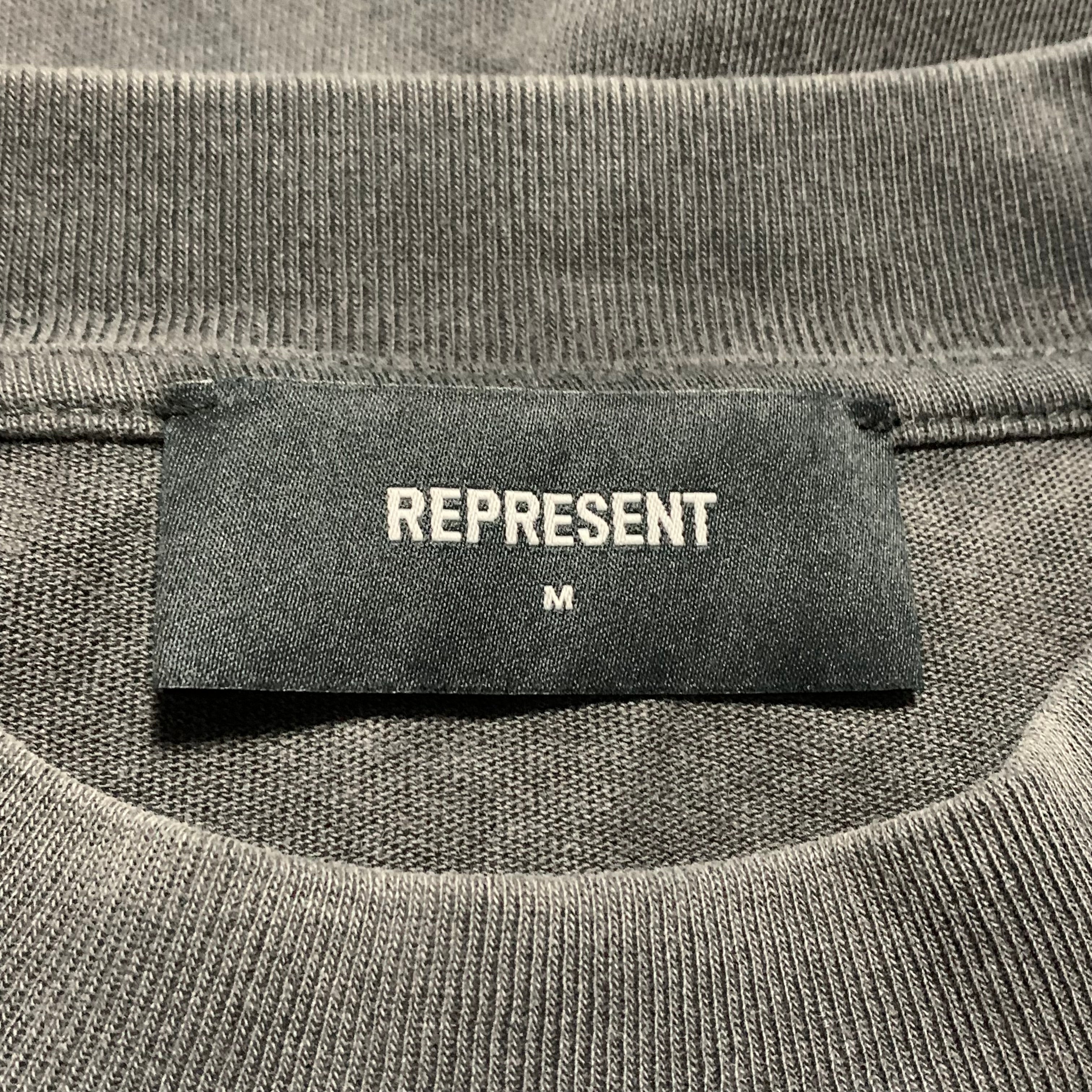 Represent Medium Take Higher Vintage Grey Tee
