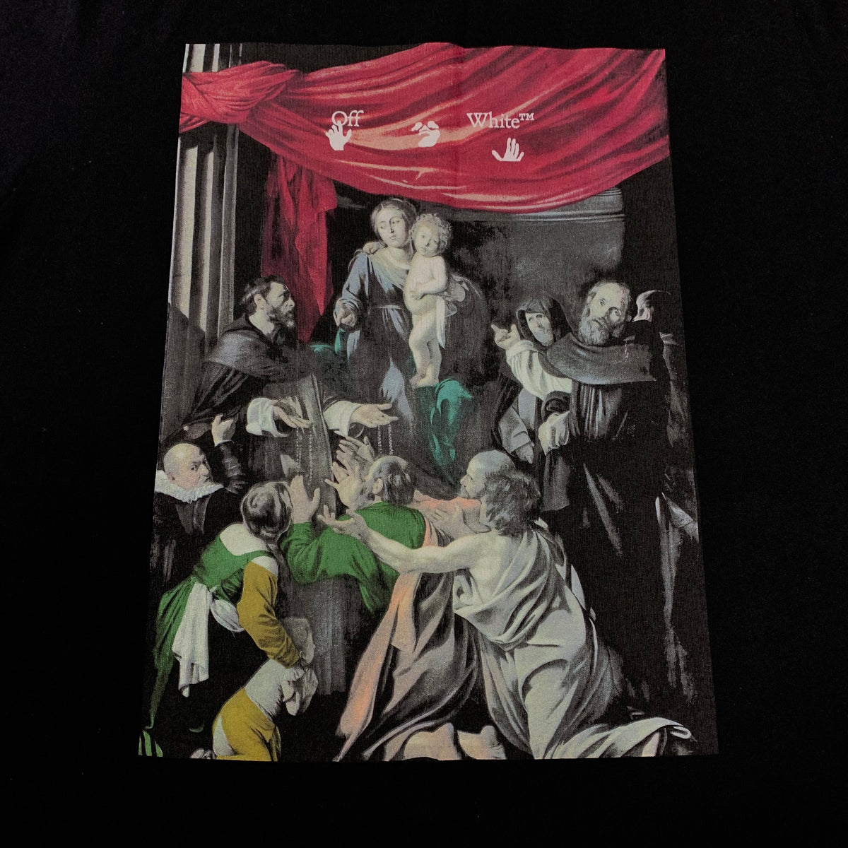 Off White Small Tee Caravaggio Arrows Black T-Shirt Virgil Abloh