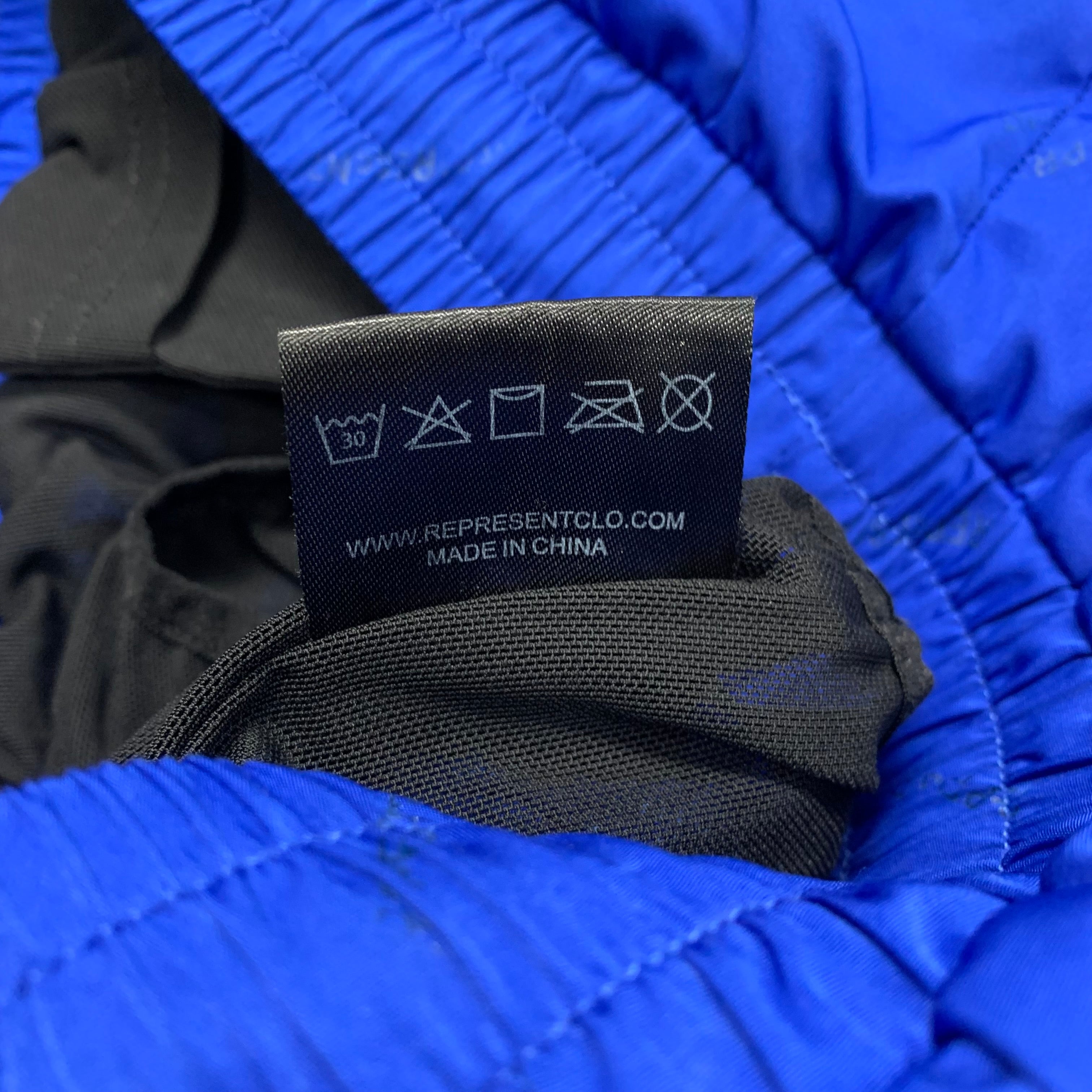 Represent Large Swim Shorts Blue Logo Bottoms