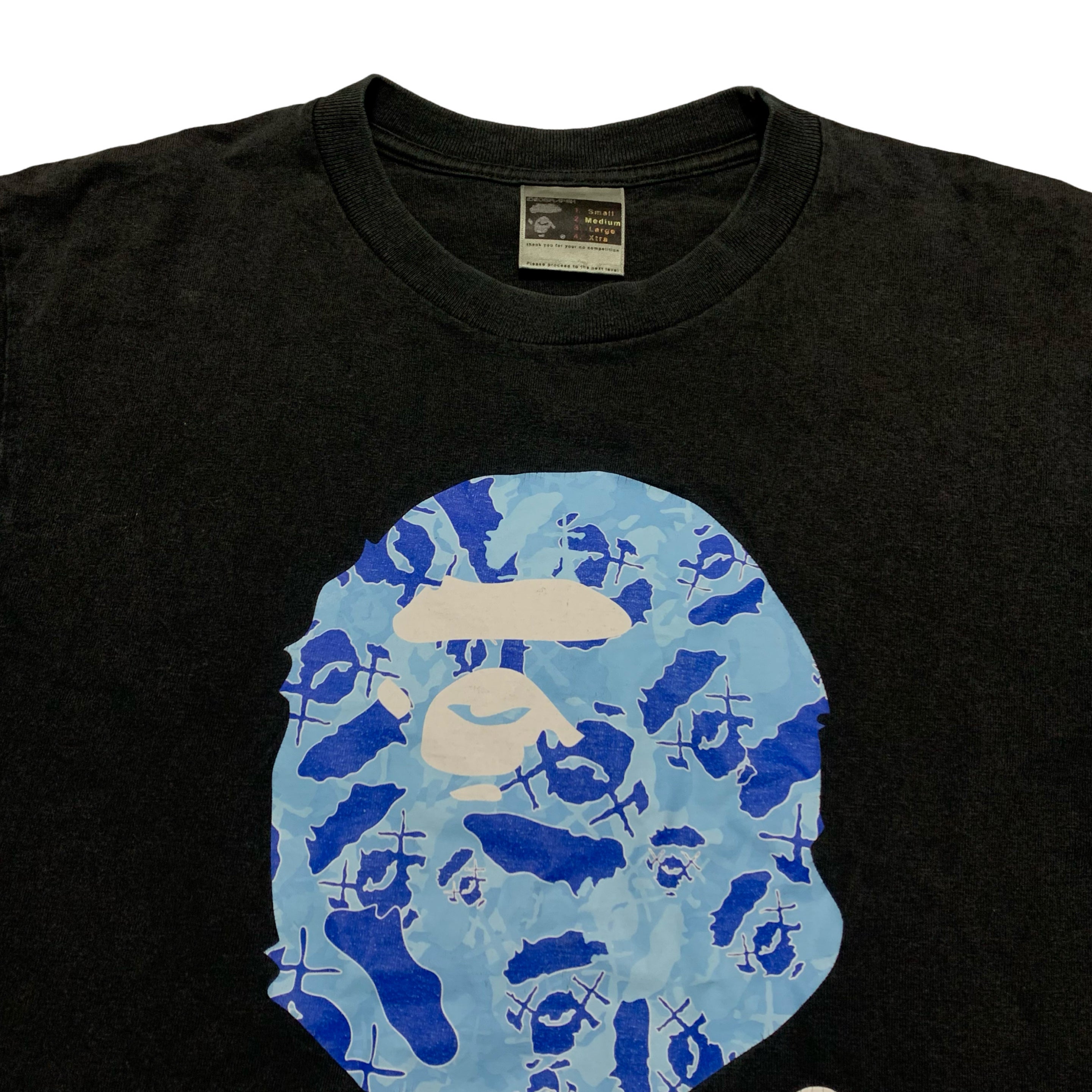 Bape Medium KAWS By Bathing Ape Black Tee Vintage