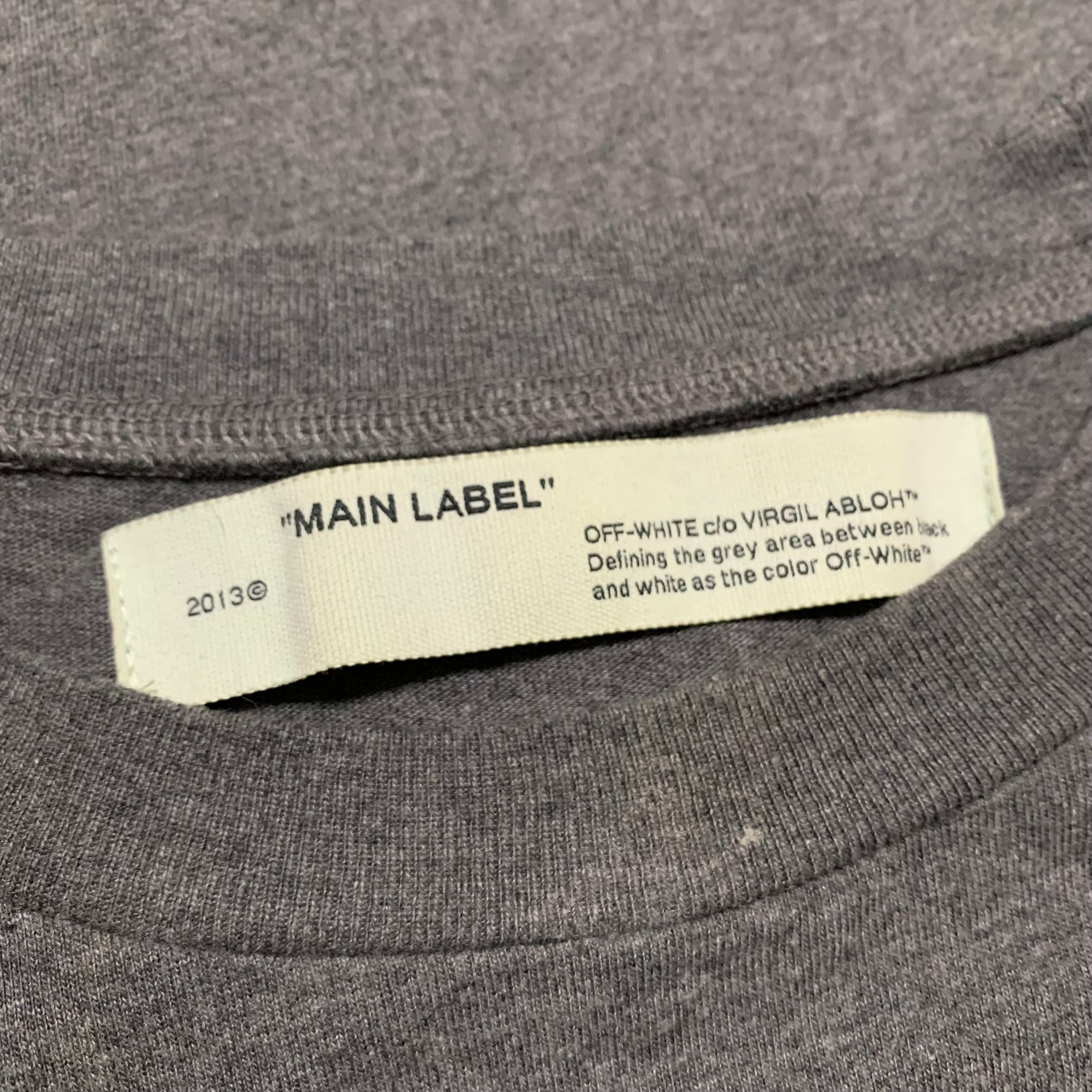 Off White XL Off Graphic Grey Tee Virgil Abloh 2020