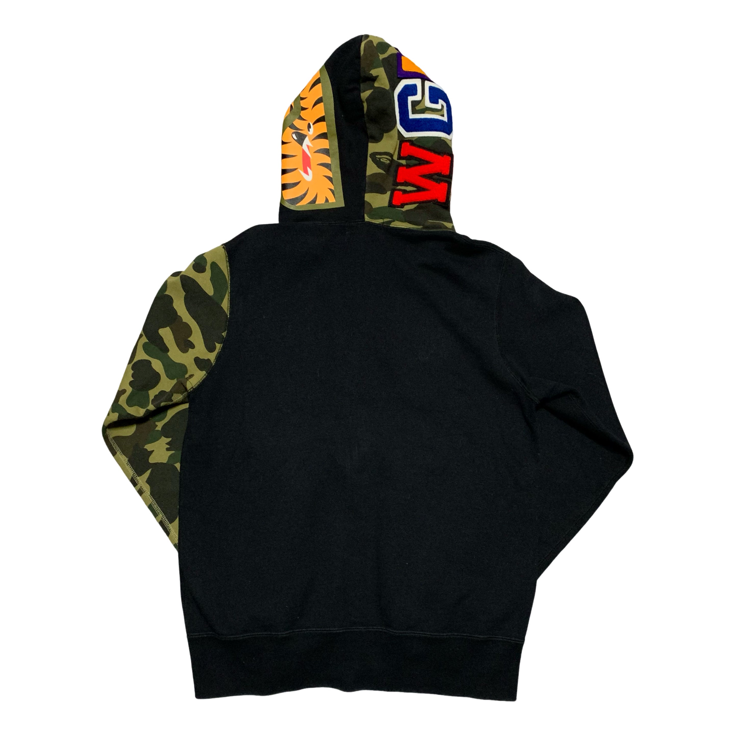 Bape Medium Shark 1st Camo Black Full Zip Hoodie A Bathing Ape