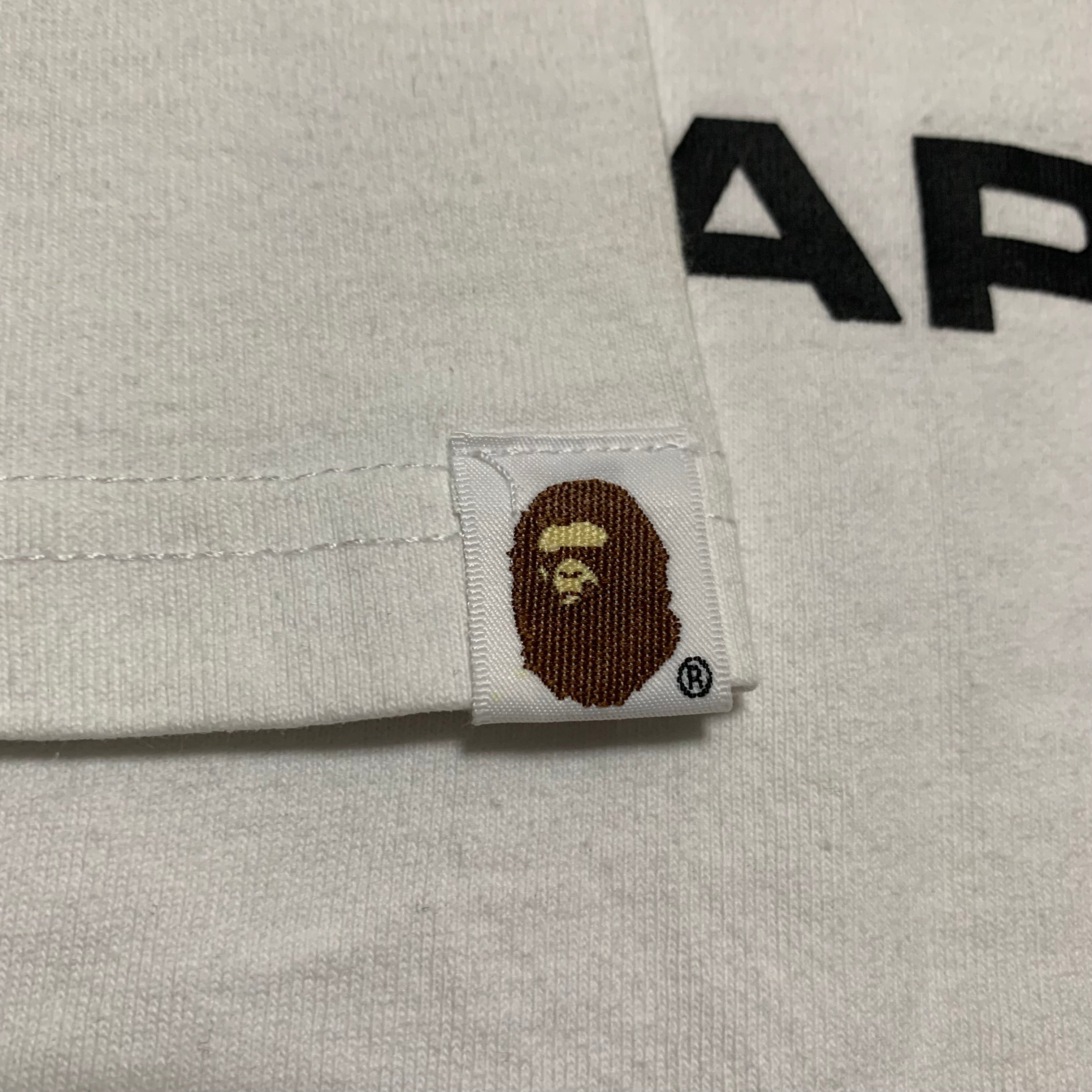 Bape Large White Tee Space A Bathing Ape