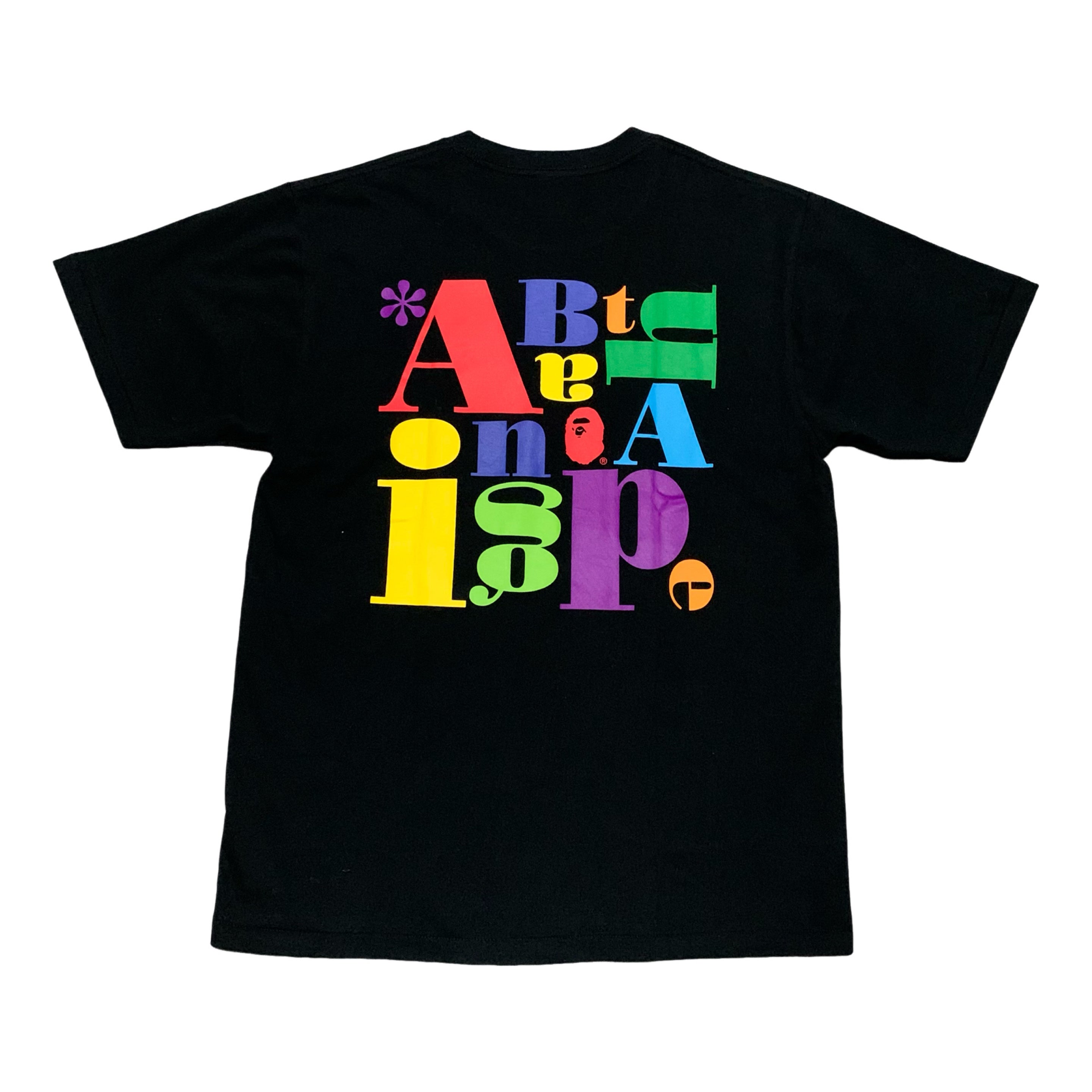 Bape Medium Colourful Graphic Black Tee A Bathing Ape