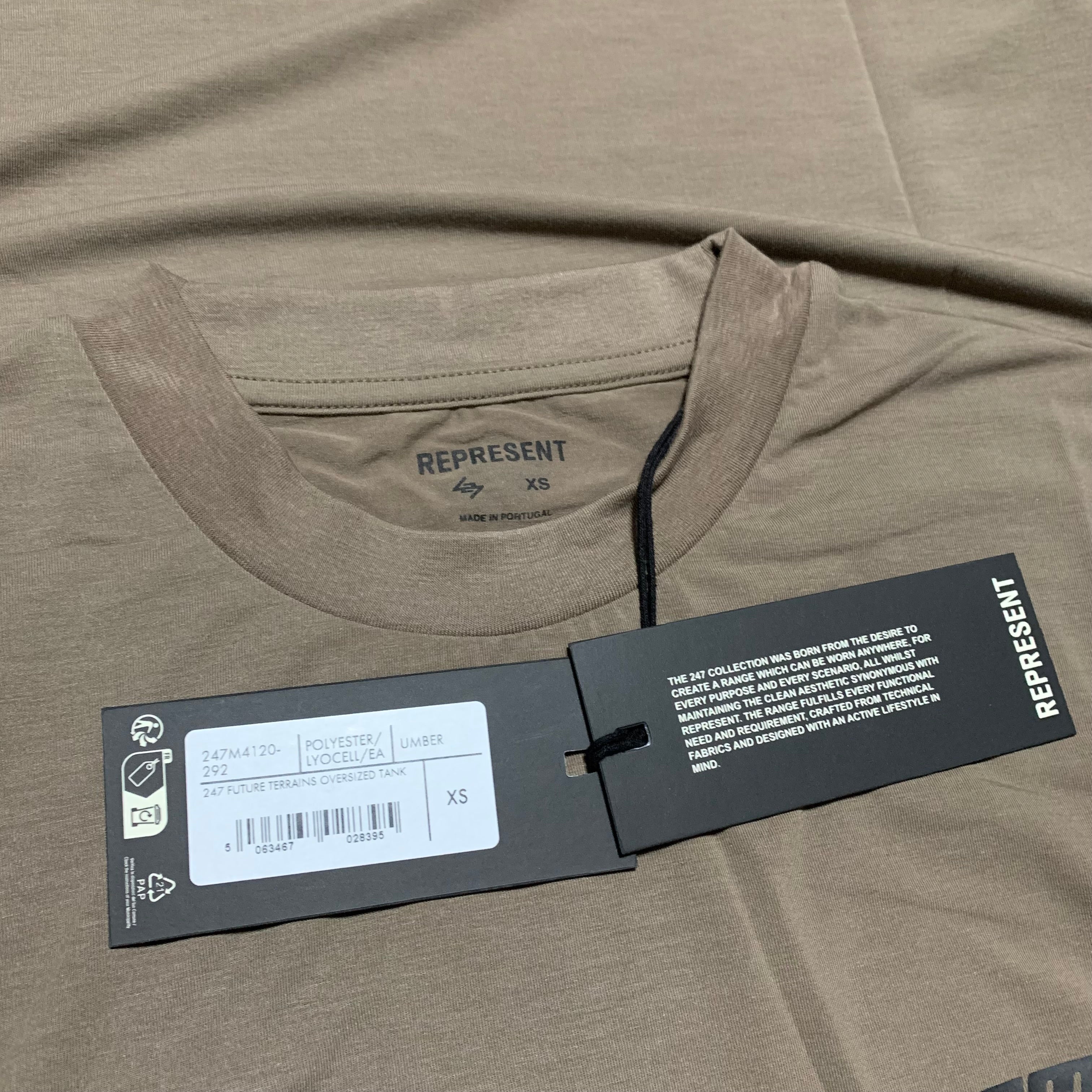 Represent XS Future Terrains Oversized Tank Top Umber