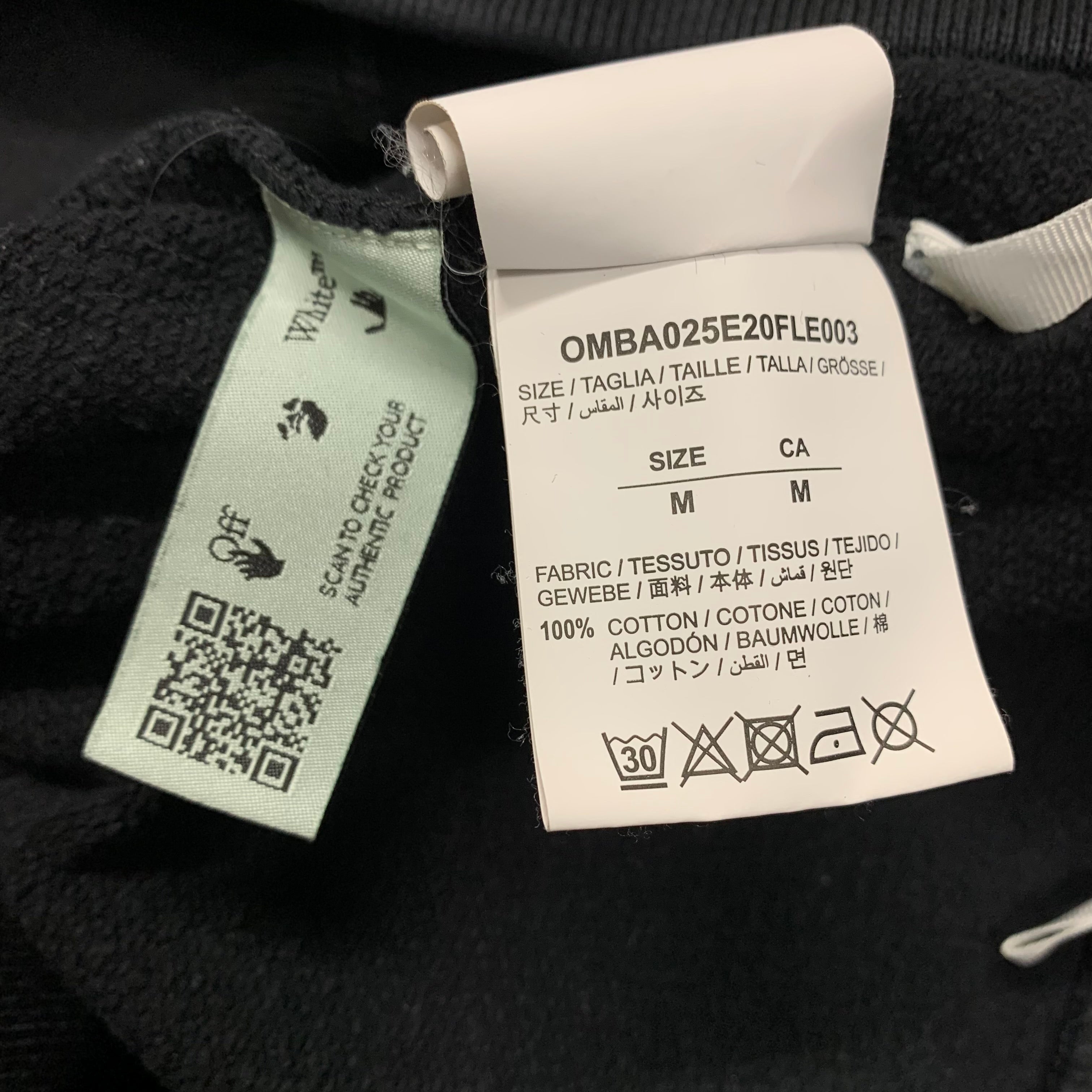 Off White Medium Sweatshirt Stencil Arrows Black Sweatshirt Crewneck Virgil Abloh