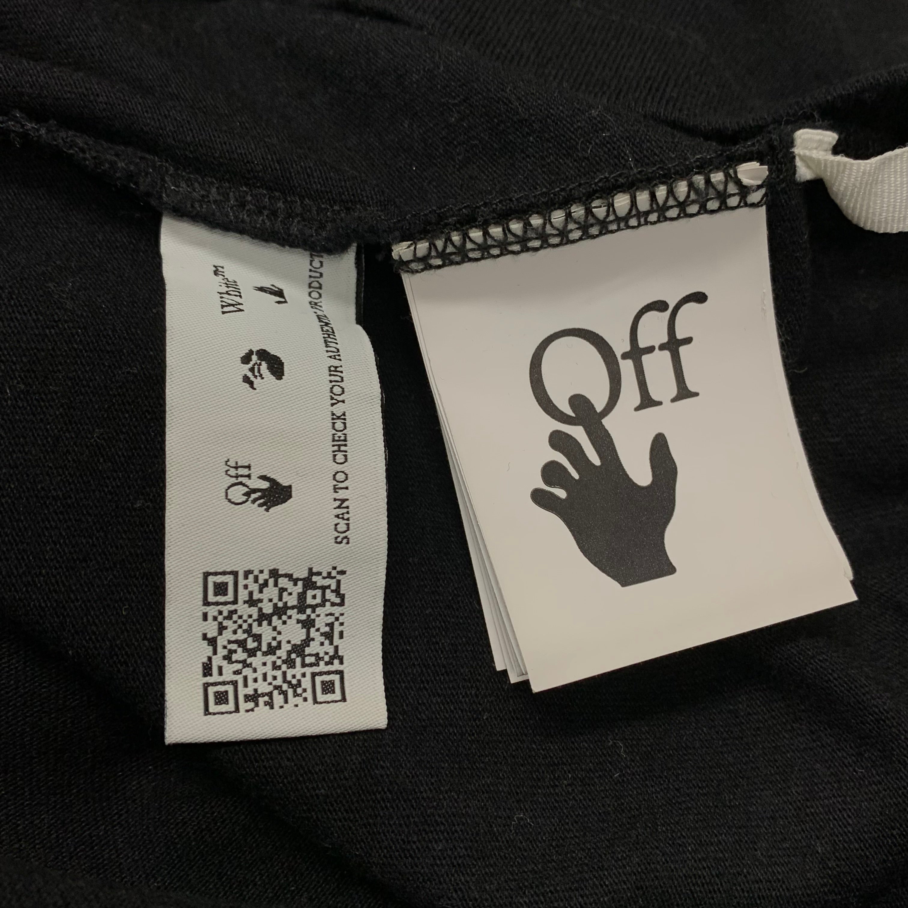 Off White Medium Tee Mona Lisa Arrows Black T-Shirt Virgil Abloh