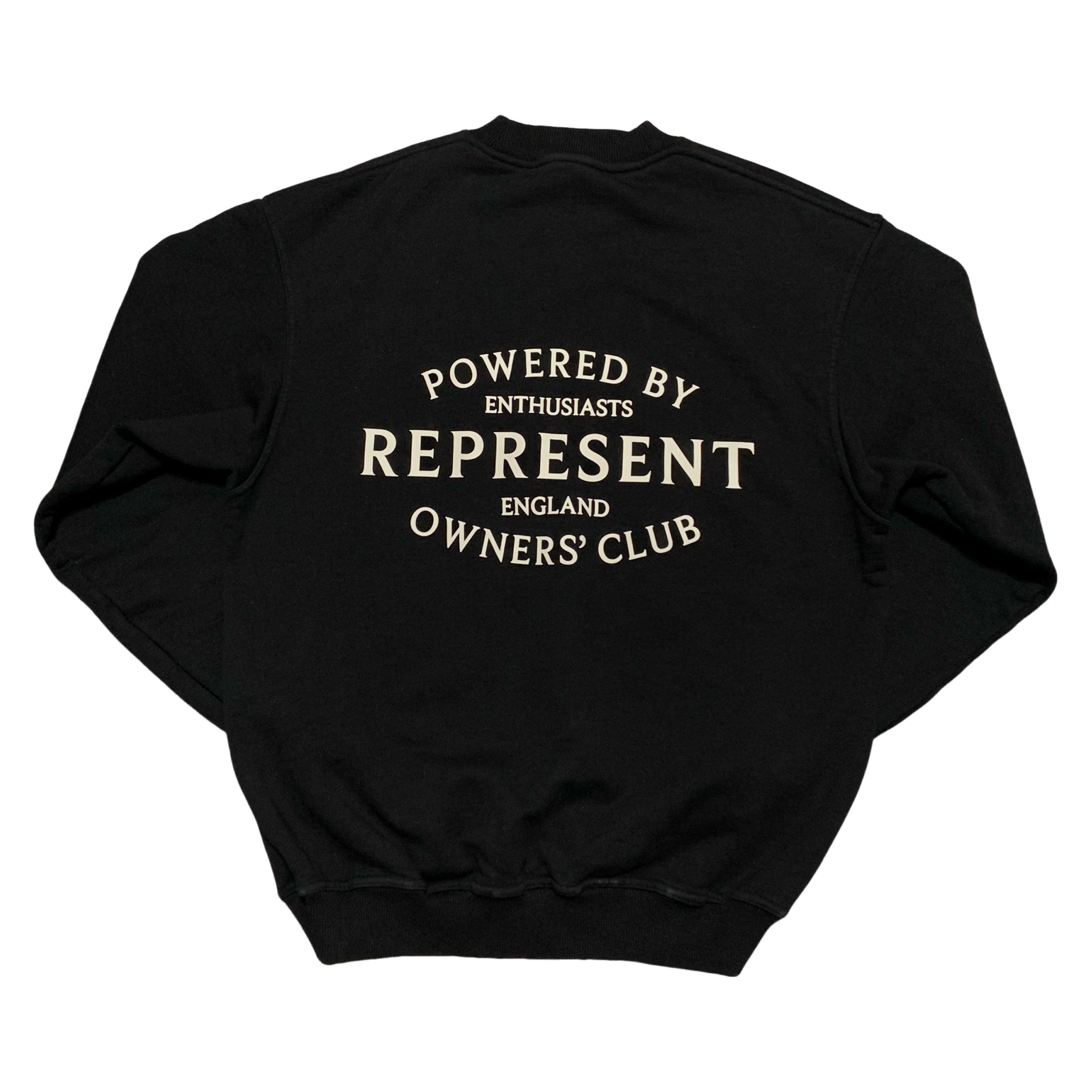 Represent XXS Owners Club Stamp Jet Black Sweater Sweatshirt Crewneck
