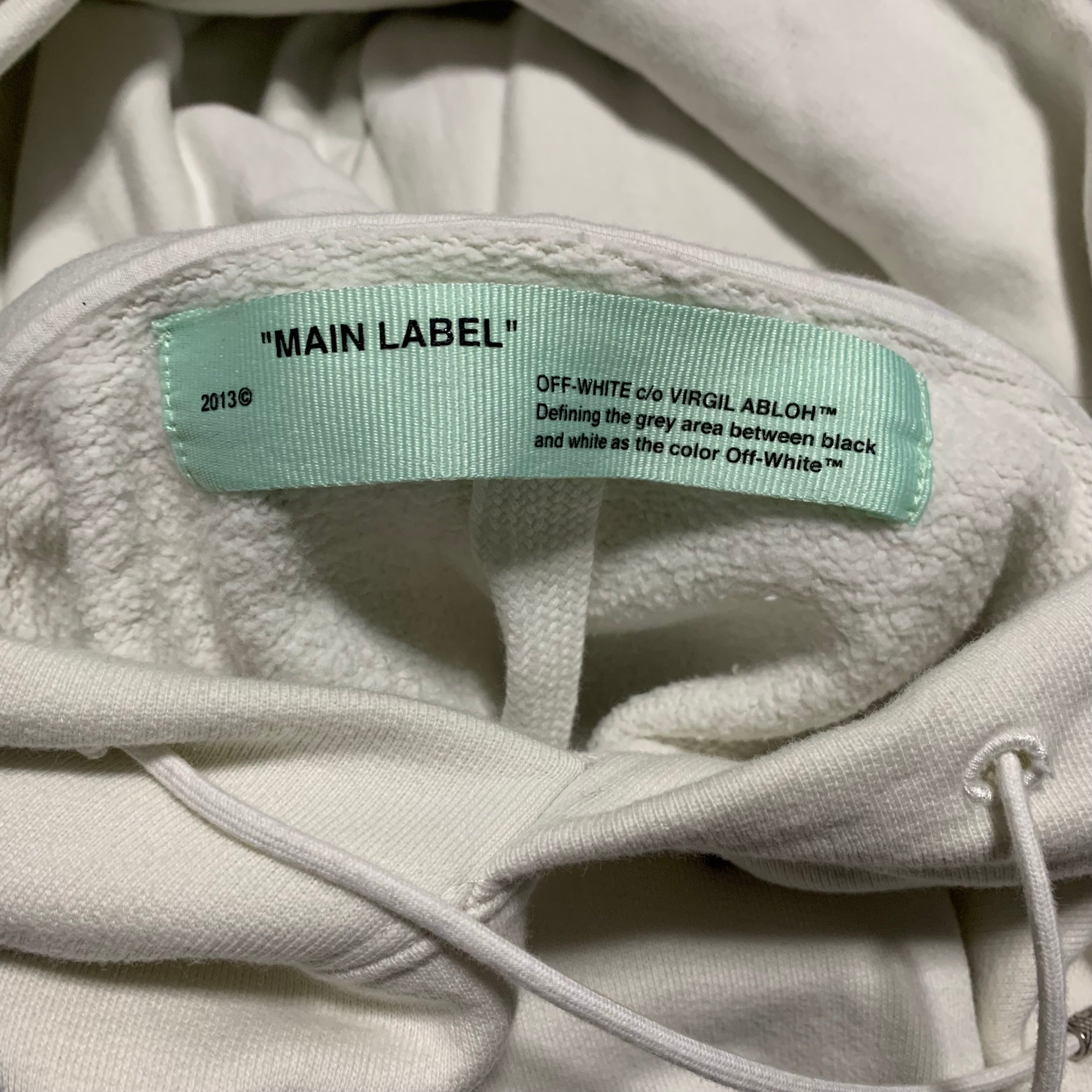 Off White Small Hoodie White Virgil Abloh Logo