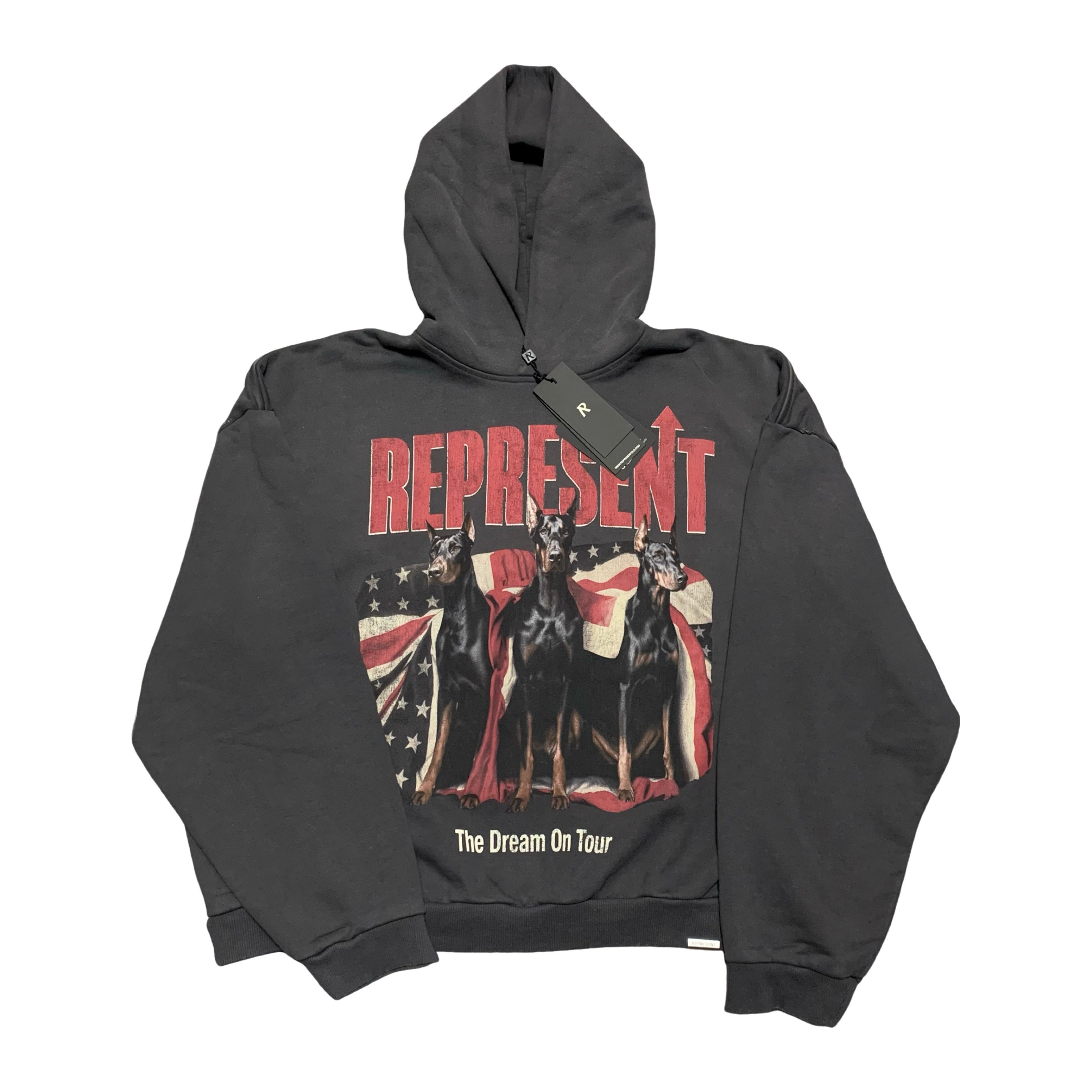 Represent Medium Dream On Tour Sun Fade Grey Hoodie (RRP £180)