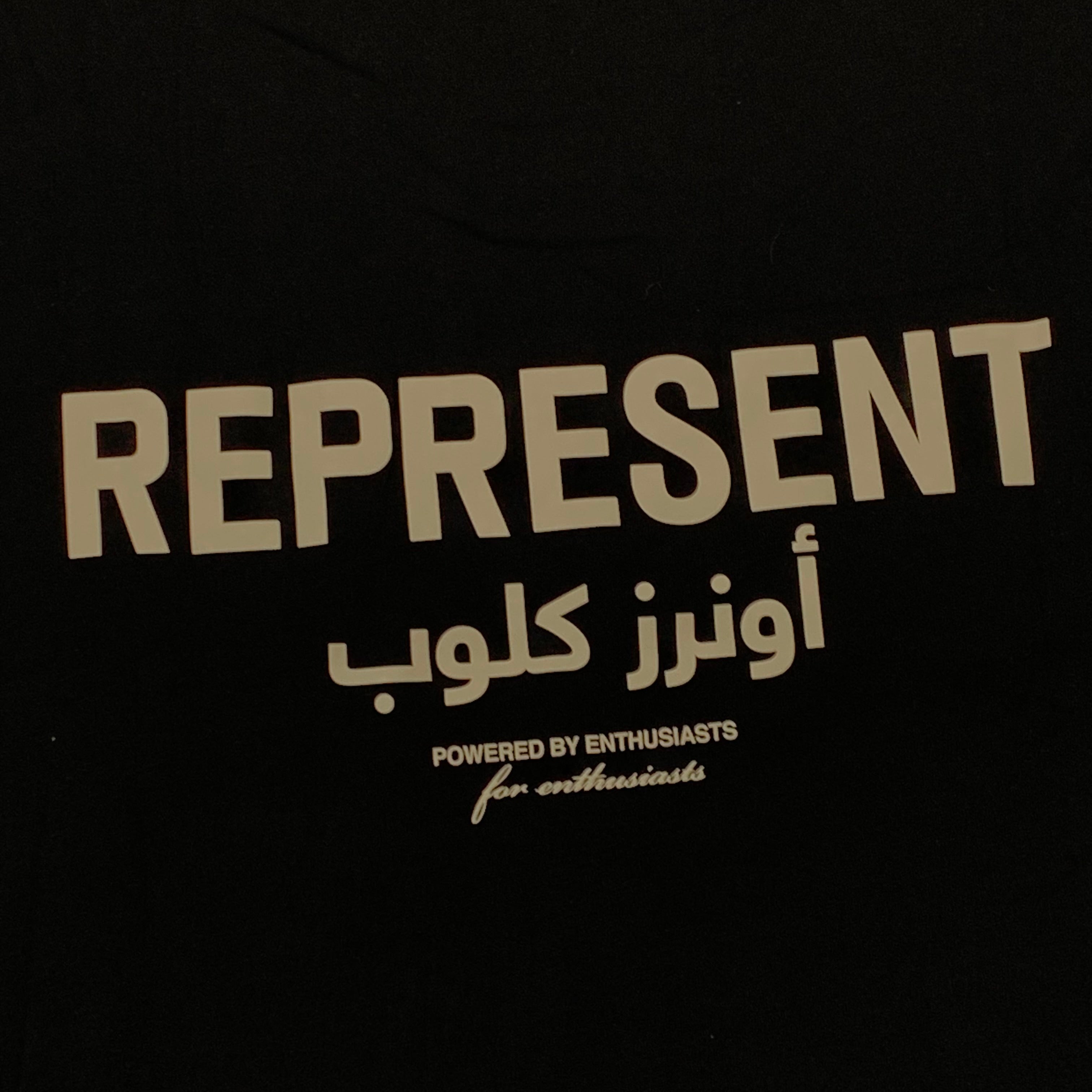 Represent Medium Tee Arabic Owners Club Jet Black T-Shirt